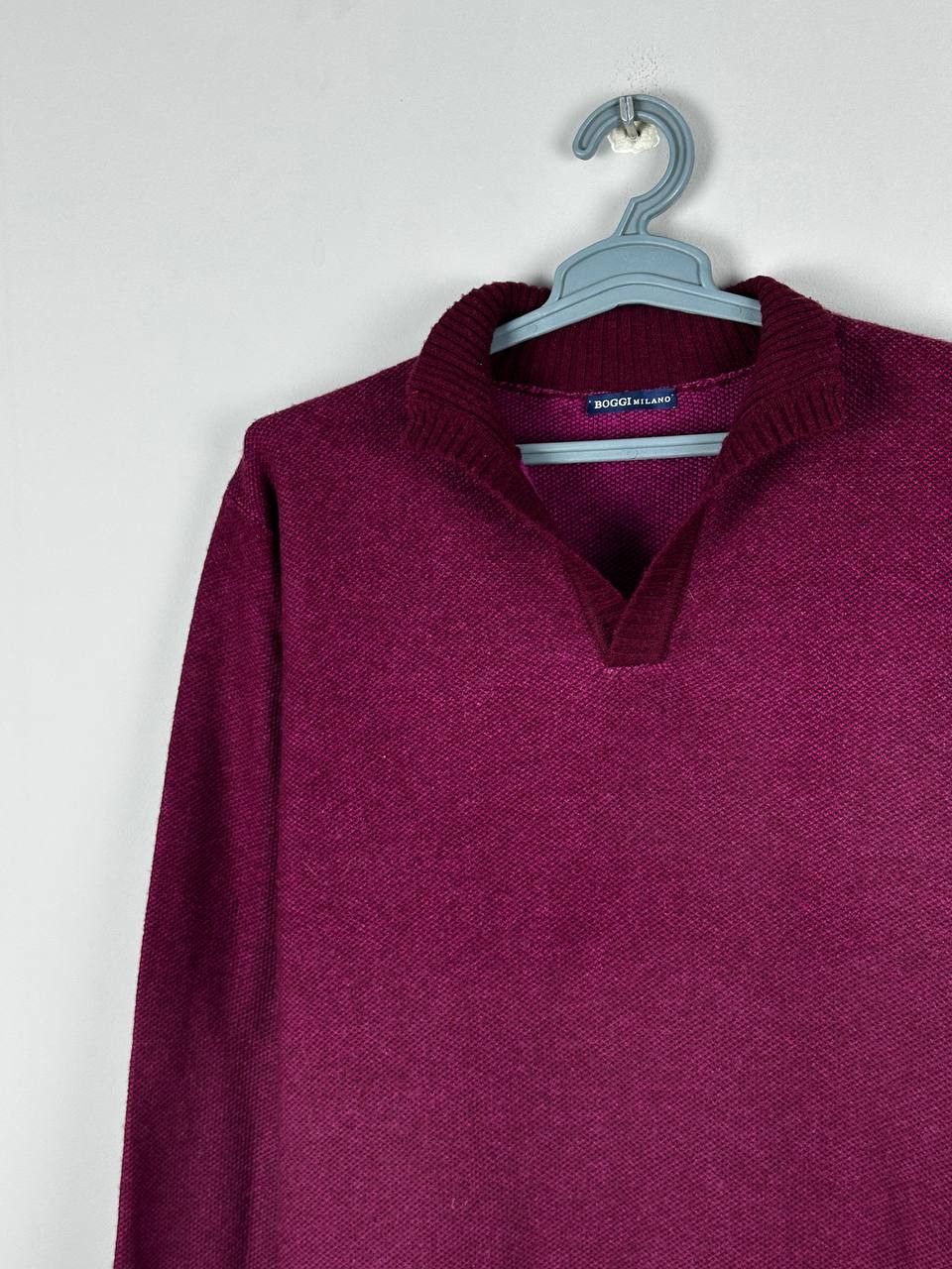 Boggi Vintage Boggi Milano Burgundy Cashmere Sweater Size US L / EU 52-54 / 3 - 3 Thumbnail