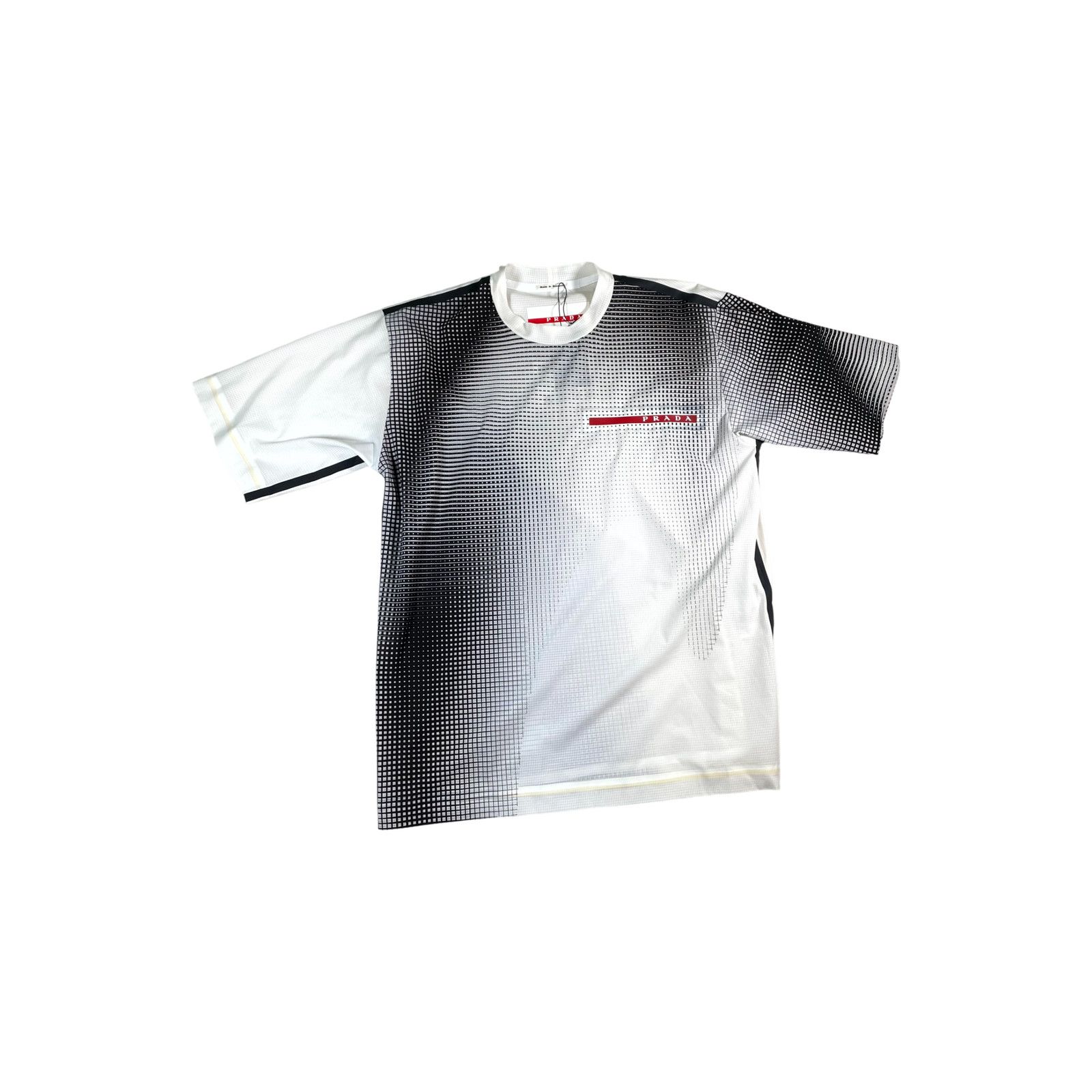 Prada Prada Sportswear Checkered White & Black Tee Size US S / EU 44-46 / 1 - 1 Thumbnail