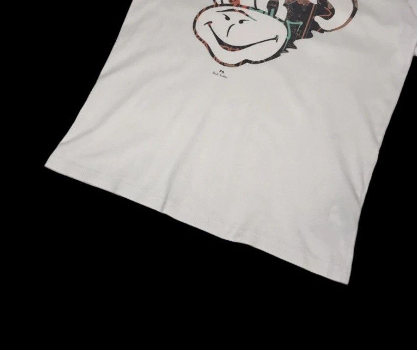 Paul Smith Paul Smith Graffiti Monkey Print T-Shirt Men's S White Size US S / EU 44-46 / 1 - 3 Thumbnail