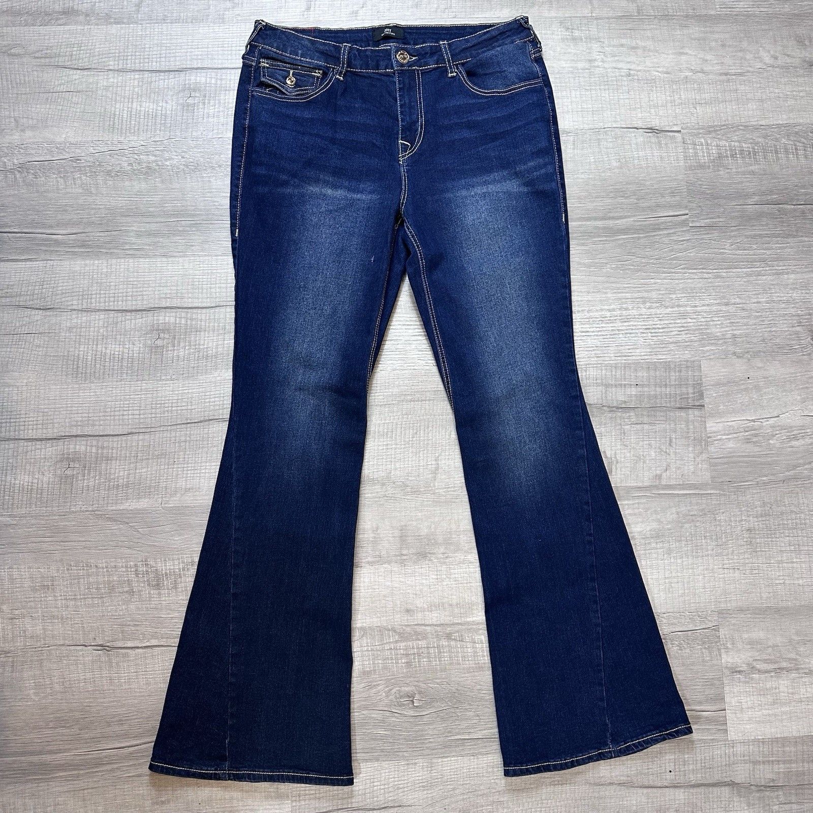 True Religion True Religion Women's 31 Joey Twisted Flare Mid Rise Jeans Size 31" - 1 Thumbnail