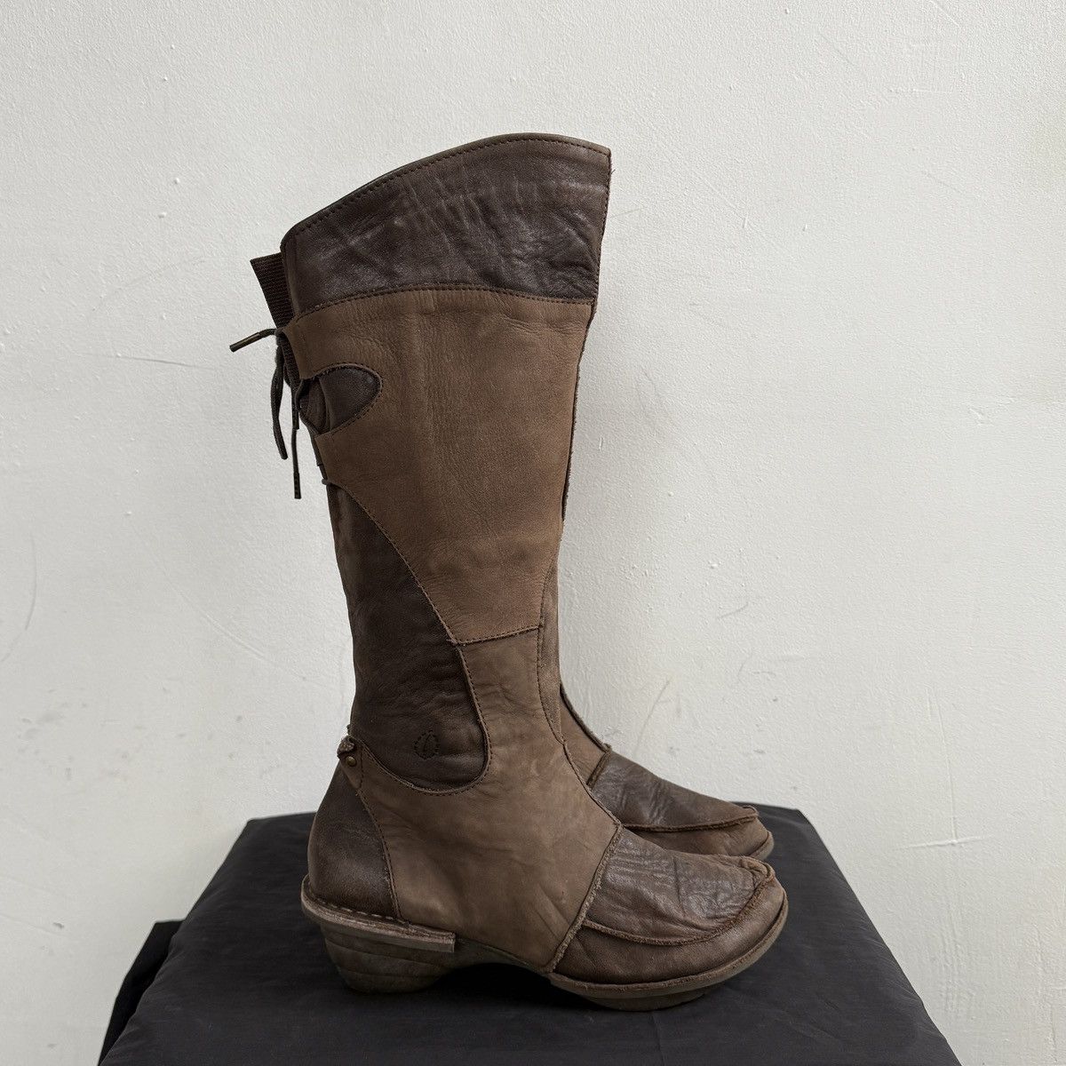 Other Vintage Y2K Tamaris Fairy Core Leather Brown Knee High Boots Size US 7 / IT 37 - 1 Thumbnail