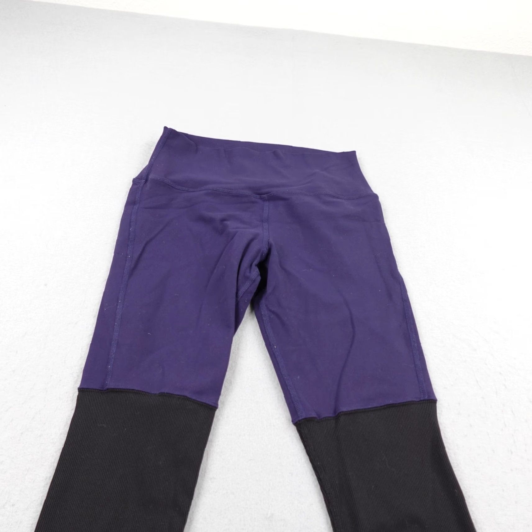 Alo Yoga Alo Yoga Leggings Womens Medium Blue Black Goddess Thermal Athletic Gym Size 32" / US 10 / IT 46 - 2 Thumbnail