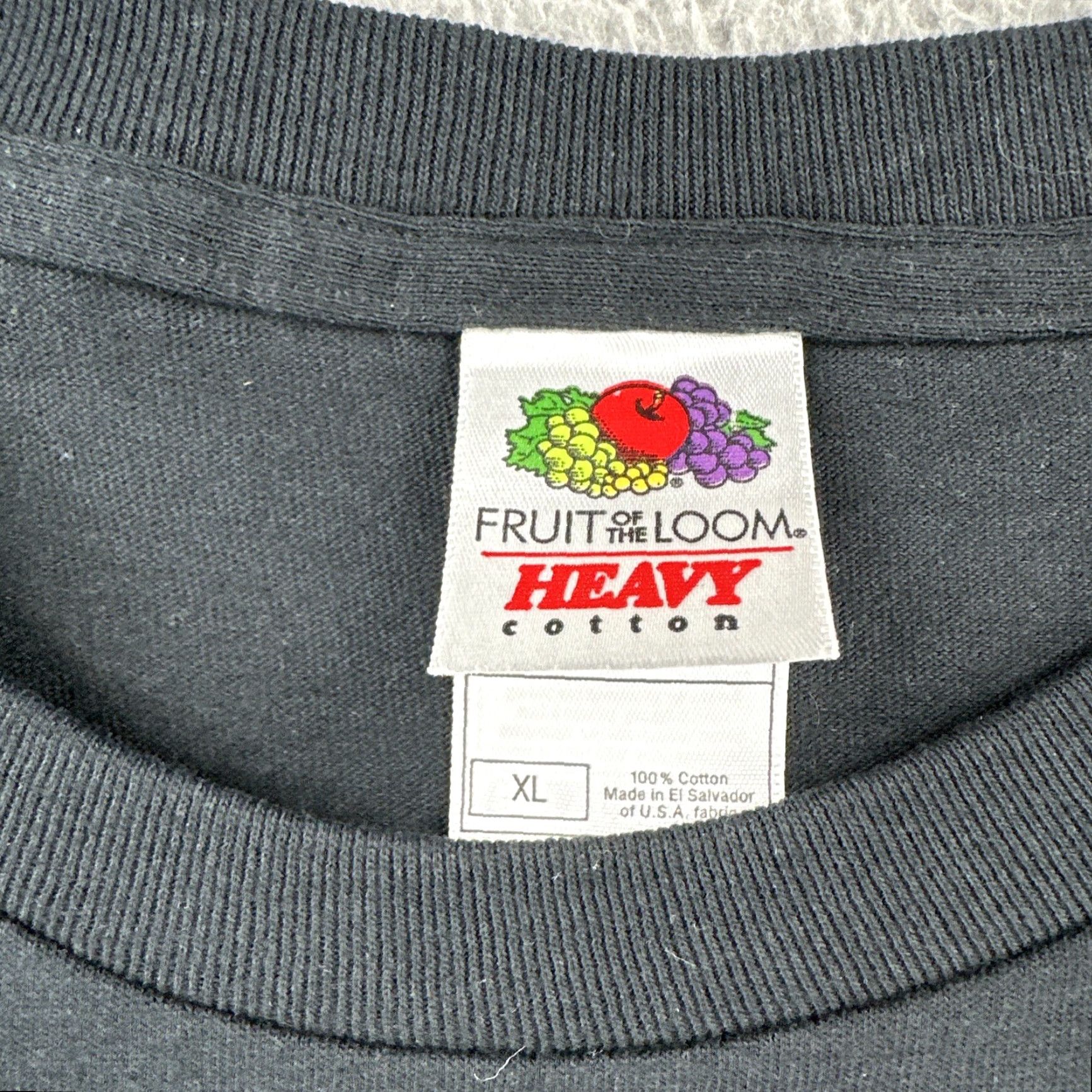 Fruit Of The Loom VINTAGE Fruit of the Loom T-Shirt Black XL Crew Neck Short Sleeve Funny Sarcastic Humor Tee Men Size US XL / EU 56 / 4 - 7 Thumbnail