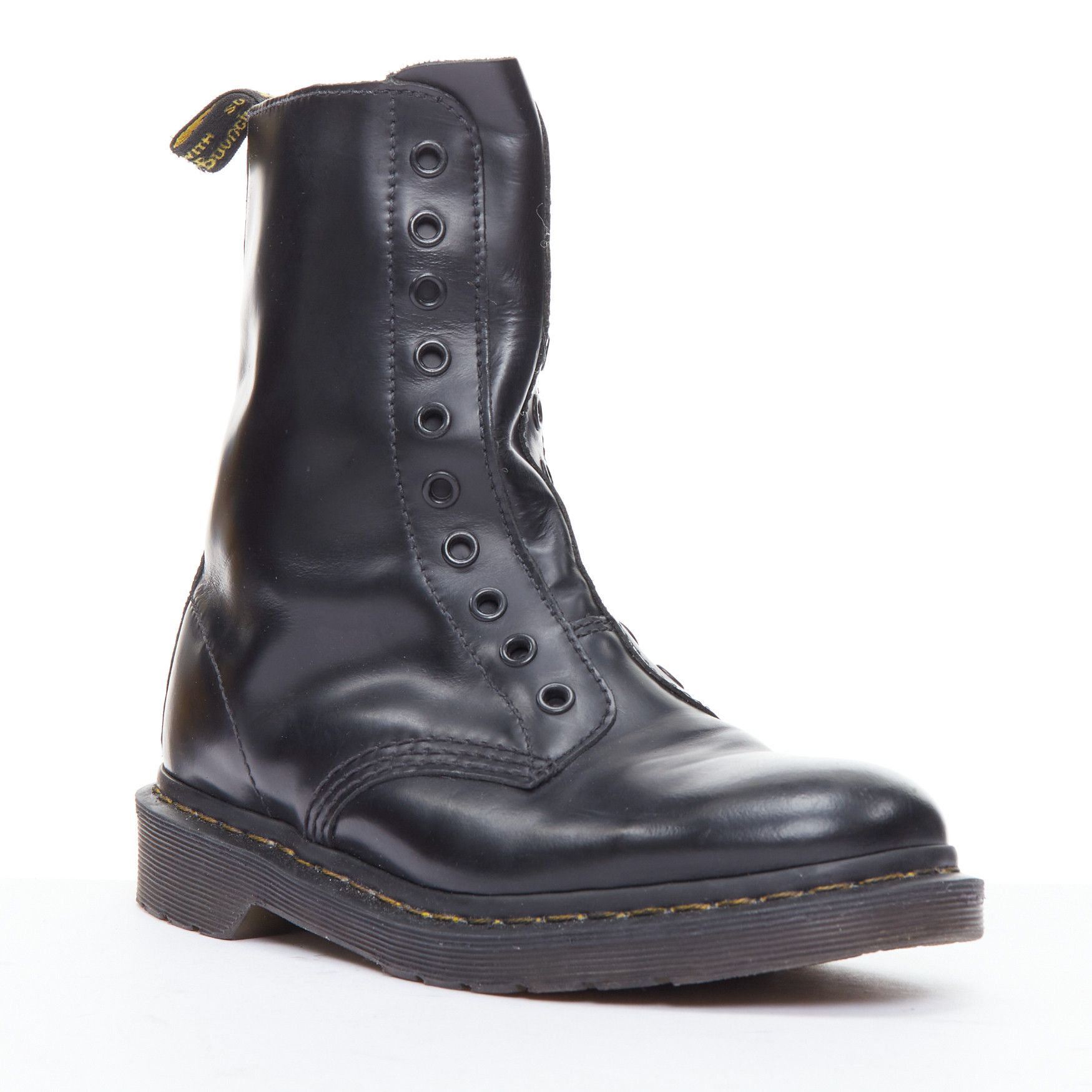 Vetements VETEMENTS DR MARTENS 2017 Border Line 1490 black leather laceless combat boots EU38 Size US 8 / IT 38 - 1 Thumbnail