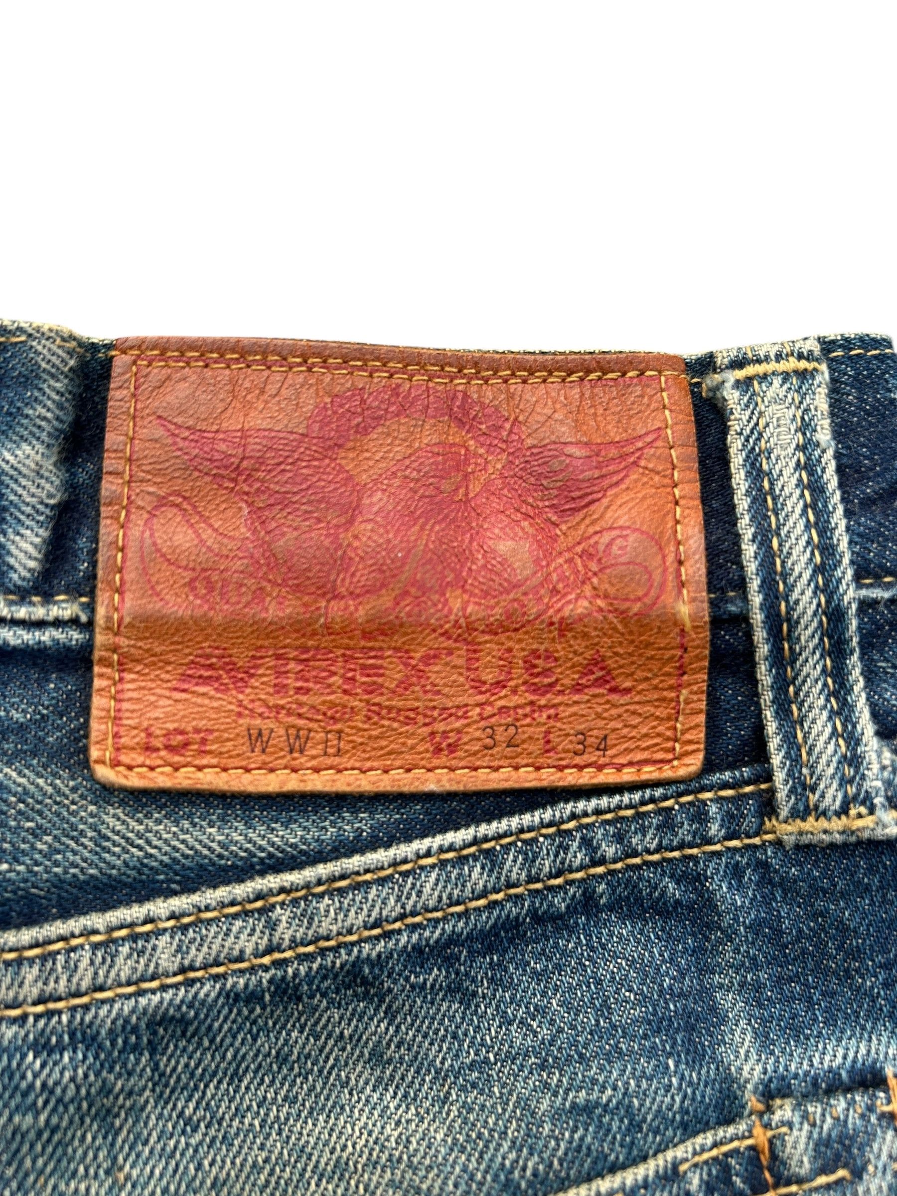 Avirex × Kapital × Vintage Vintage Avirex Selvedge Button 13star Distressed Denim Jeans Size US 31 - 4 Thumbnail