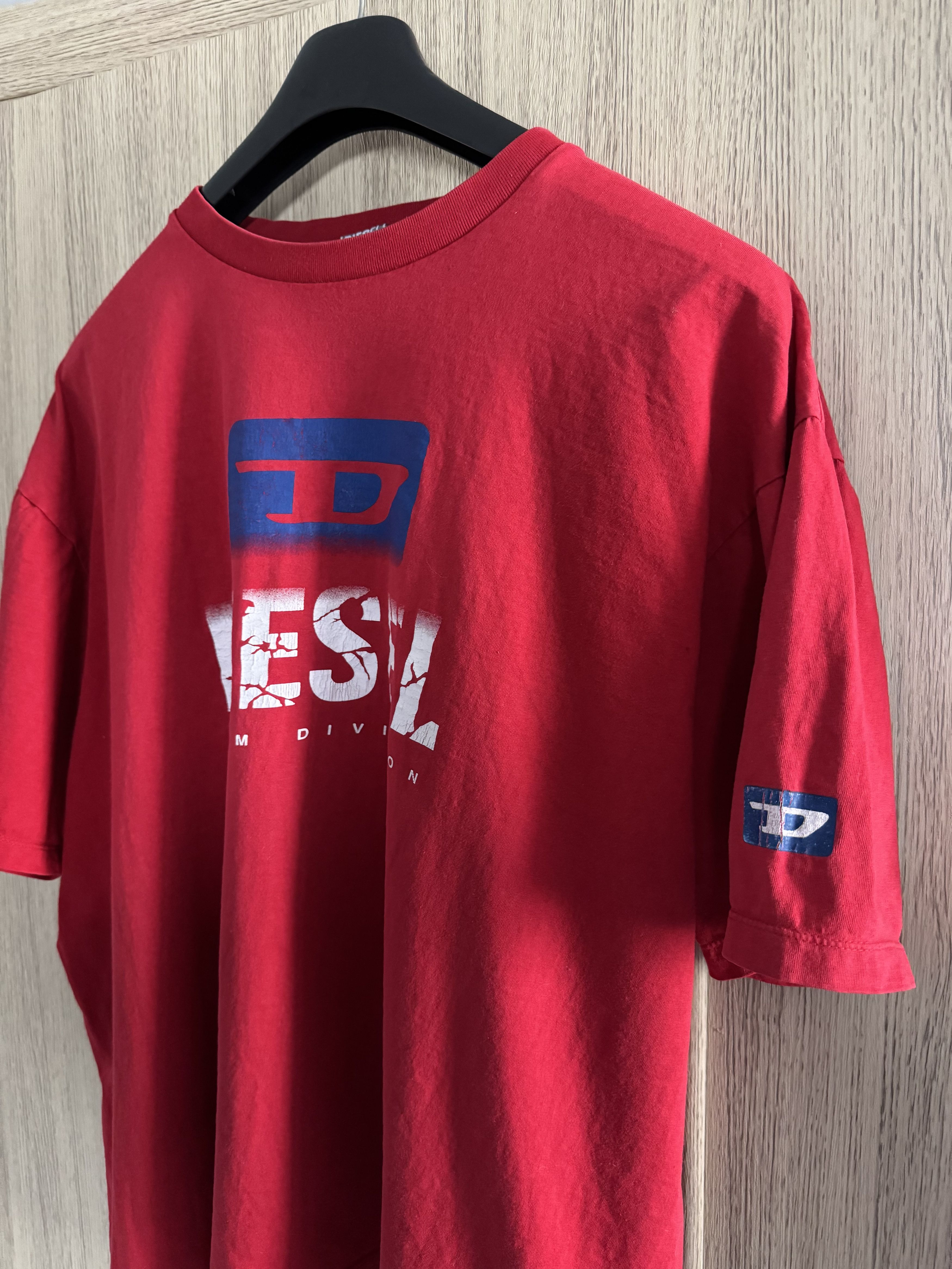 Diesel Vintage Diesel Y2K Hype Distressed T-shirt Wide Size US XL / EU 56 / 4 - 4 Thumbnail