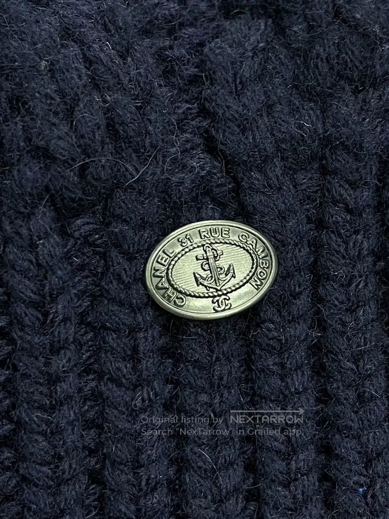 Chanel Chanel 18A Hamburger Series Dark Blue Anchor Pattern Knitt Size XXS / US 00 / IT 34 - 3 Thumbnail