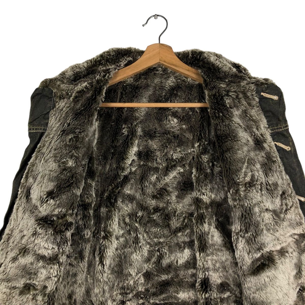 Japanese Brand 🔥VINTAGE BIKER JACKET TRUCKER MINK FUR LINING ISSEY MIYAKE Size US S / EU 44-46 / 1 - 16 Thumbnail