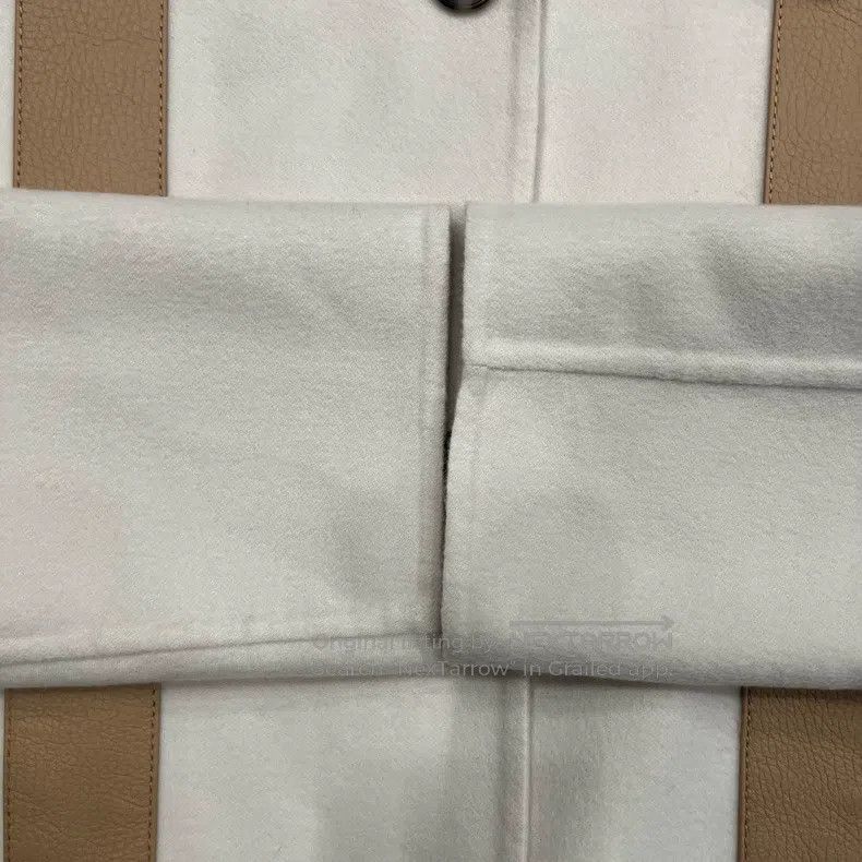 Hermes Hermes Beige Leather-Trimmed Long Cashmere Coat Size XXS / US 00 / IT 34 - 6 Thumbnail