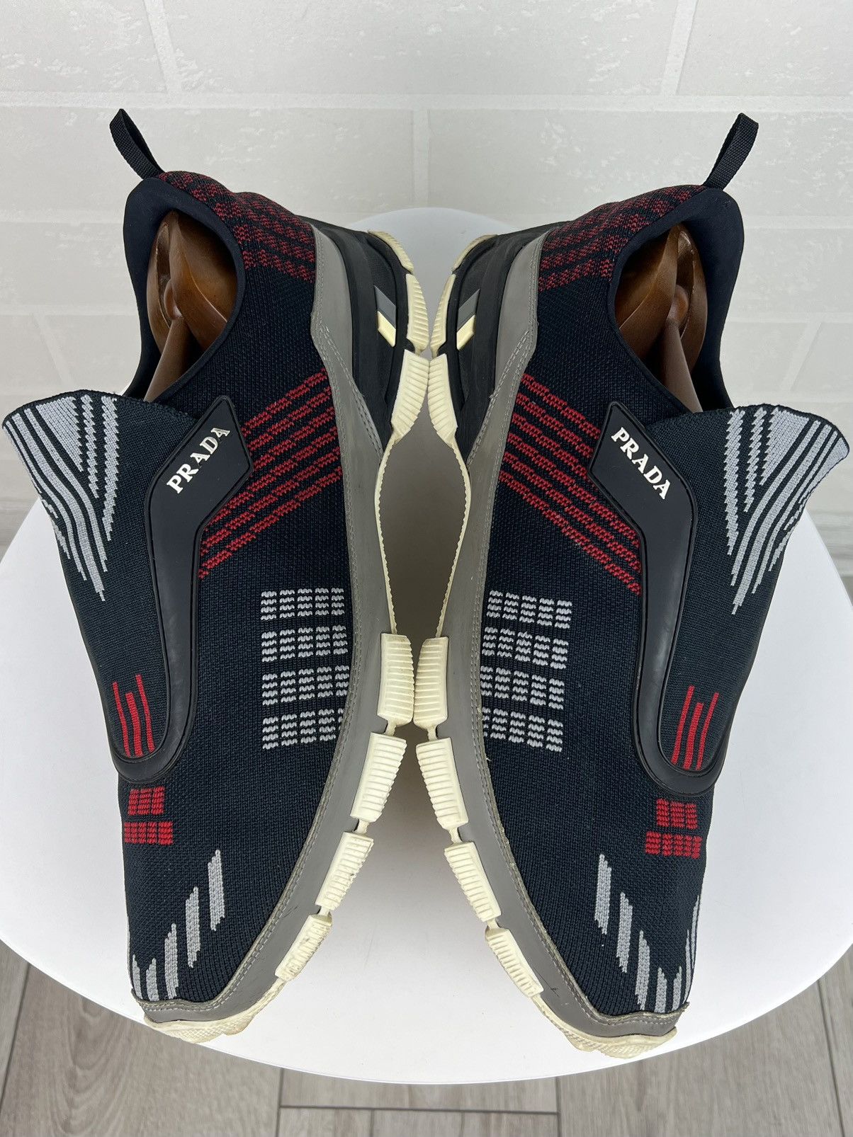 Prada PRADA MILANO Sneakers Low Top CROSSECTION Knit Pattern Shoes Size US 12 / EU 45 - 14 Thumbnail