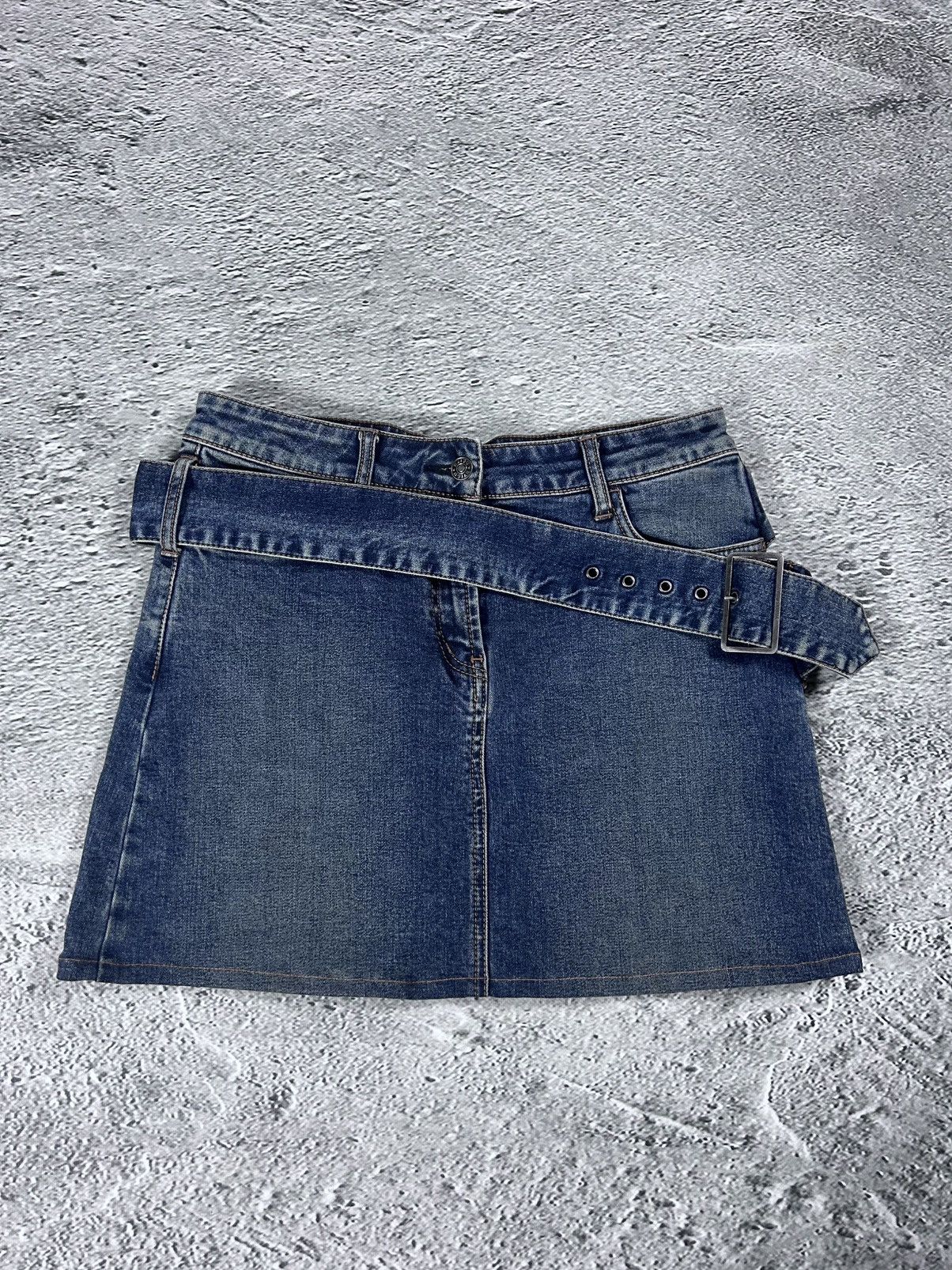 Evisu Evisu Donna vintage navy blue skirt seagulls Y2K Size 30" / US 8 / IT 44 - 4 Thumbnail