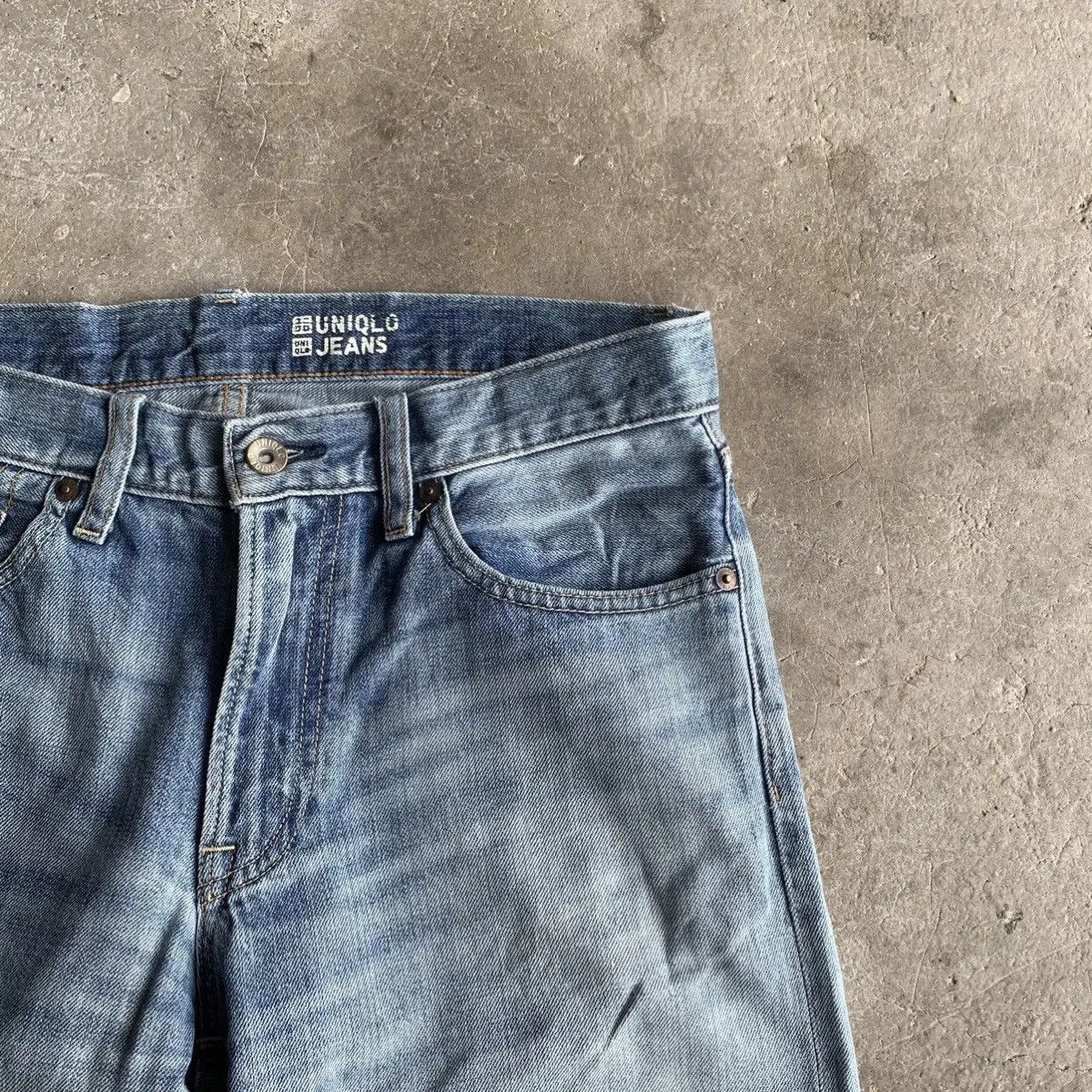 Kaihara Denim REDLINE‼️Japanese Vintage LightWash DistressedDenim Selvedge Size US 32 / EU 48 - 6 Thumbnail
