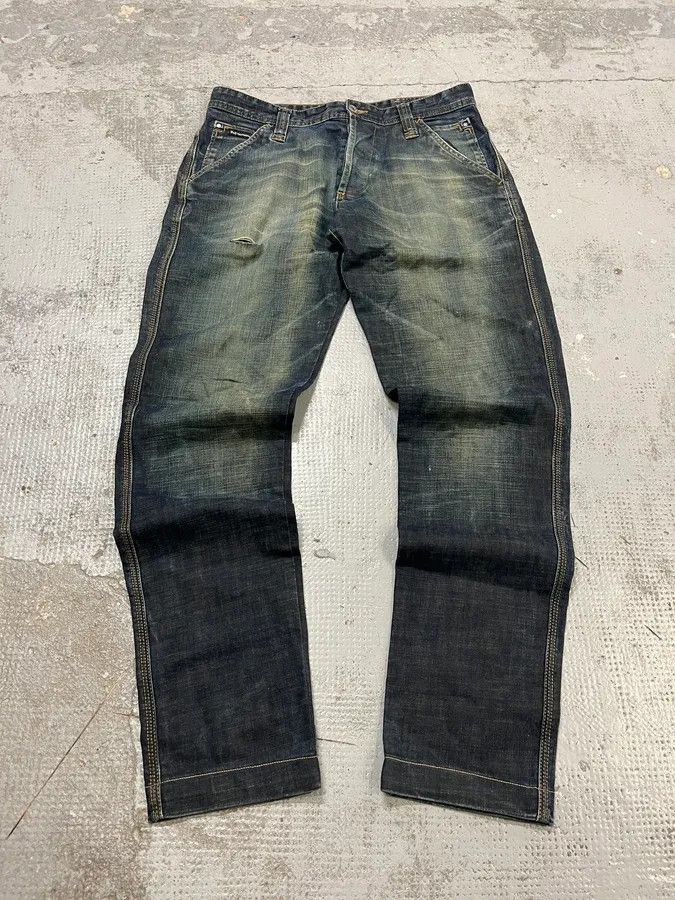 Dolce & Gabbana 2000s Dolce & Gabbana Navy Faded Denim Jeans Size US 33 - 4 Thumbnail
