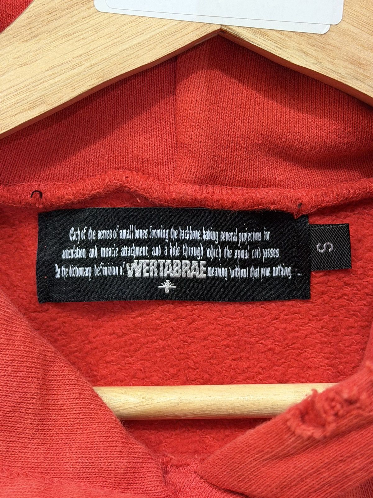Vertabrae Vertabrae Washed Embroidered Hoodie - Red Size US S / EU 44-46 / 1 - 3 Thumbnail