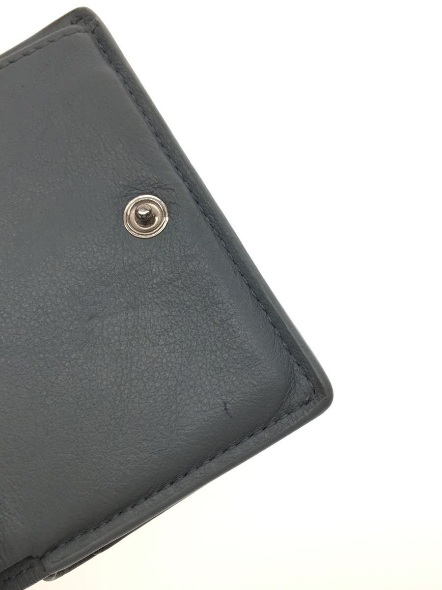 Balenciaga Balenciaga Paper Leather Mini Trifold Wallet Blue Size ONE SIZE - 7 Thumbnail