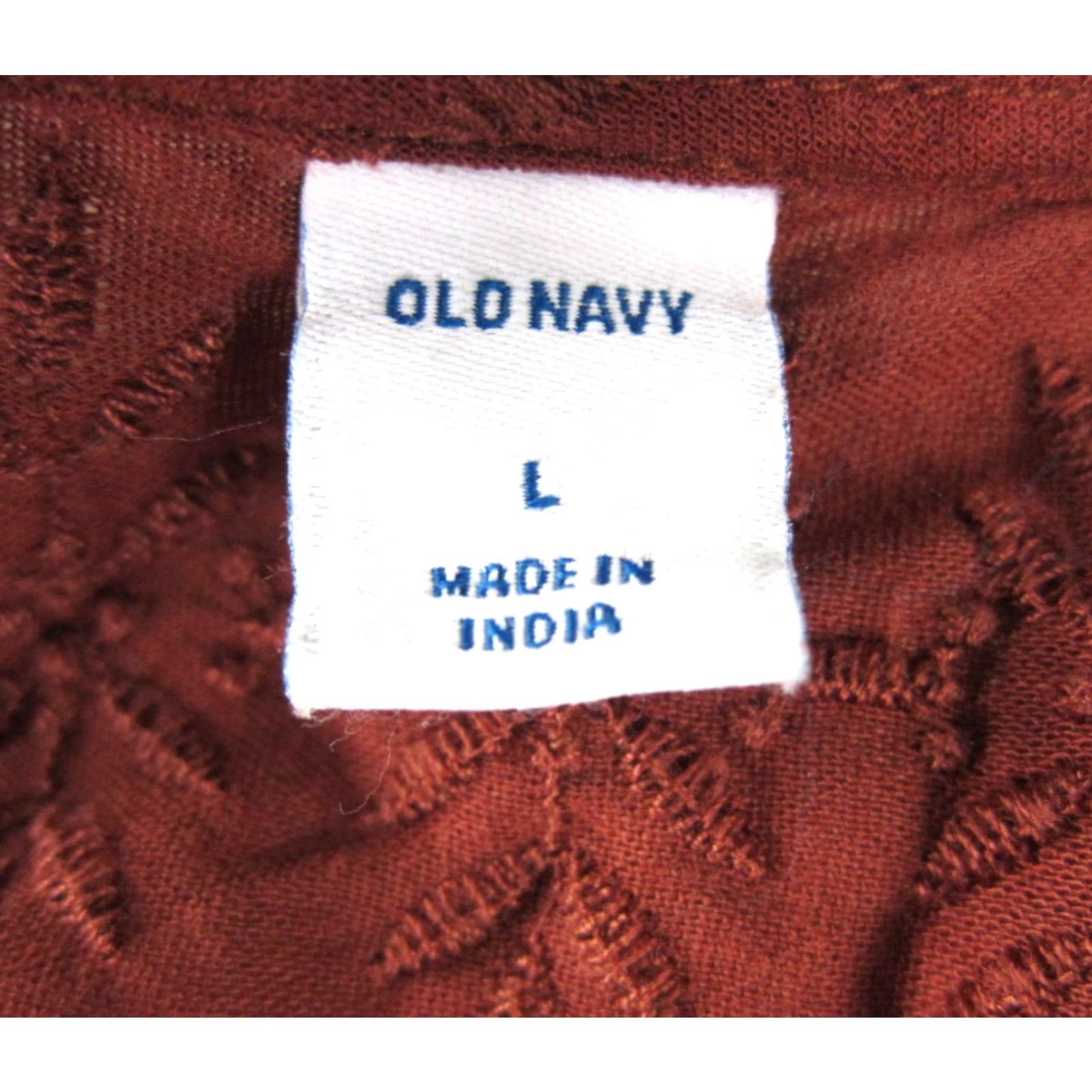 Old Navy Old Navy 100% Cotton Embroidered Brown Tiered Long Sleeve Midi Smock Dress Large Size L / US 10 / IT 46 - 3 Thumbnail