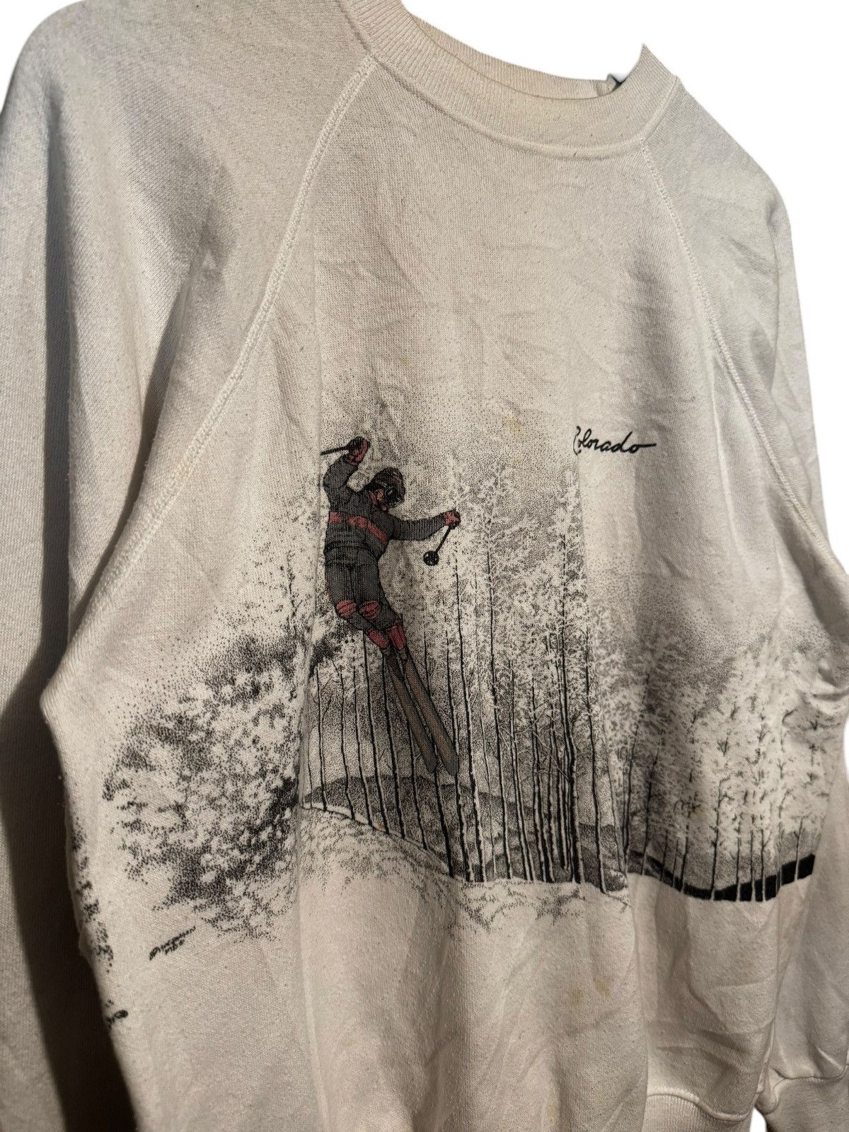 Vintage 90s skiing wraparound crewneck Size US XL / EU 56 / 4 - 2 Thumbnail