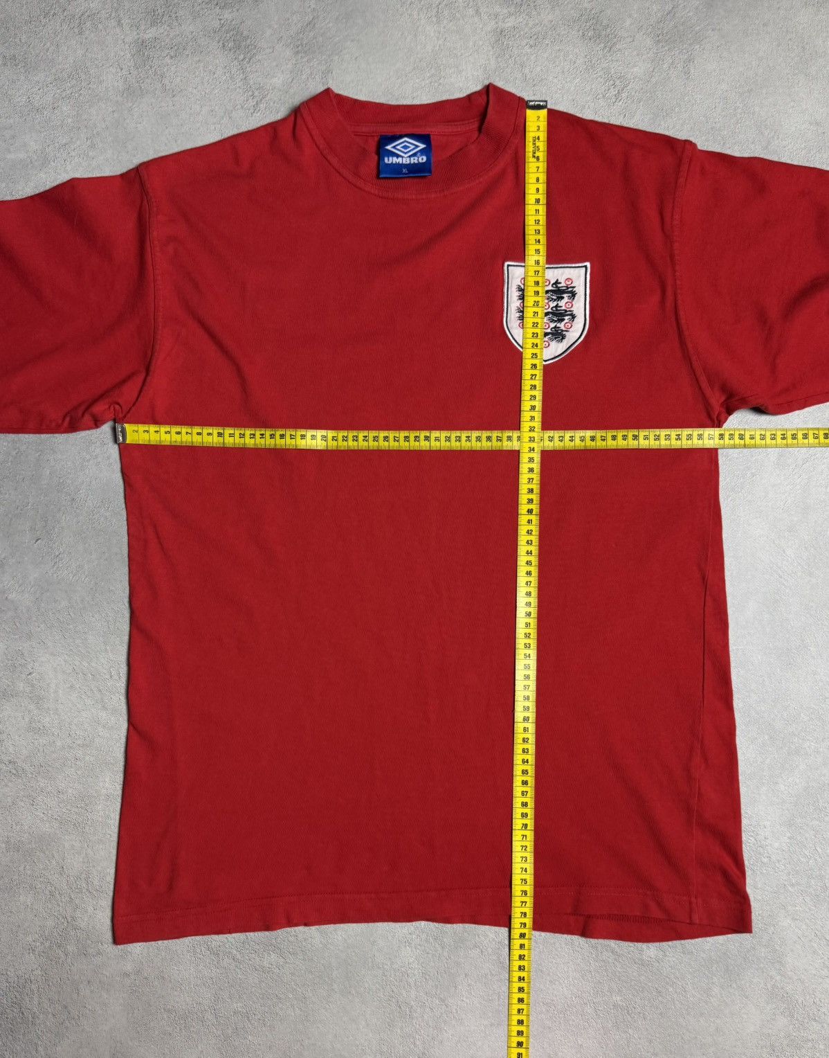 Umbro England 1990s Retro Football Soccer Shirt Long Sleeve Umbro Size US XL / EU 56 / 4 - 13 Thumbnail