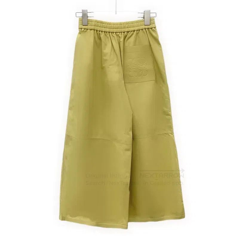 Loewe Loewe size XS Yellow lamb leather logo embossed casual wide Size 22" - 2 Thumbnail