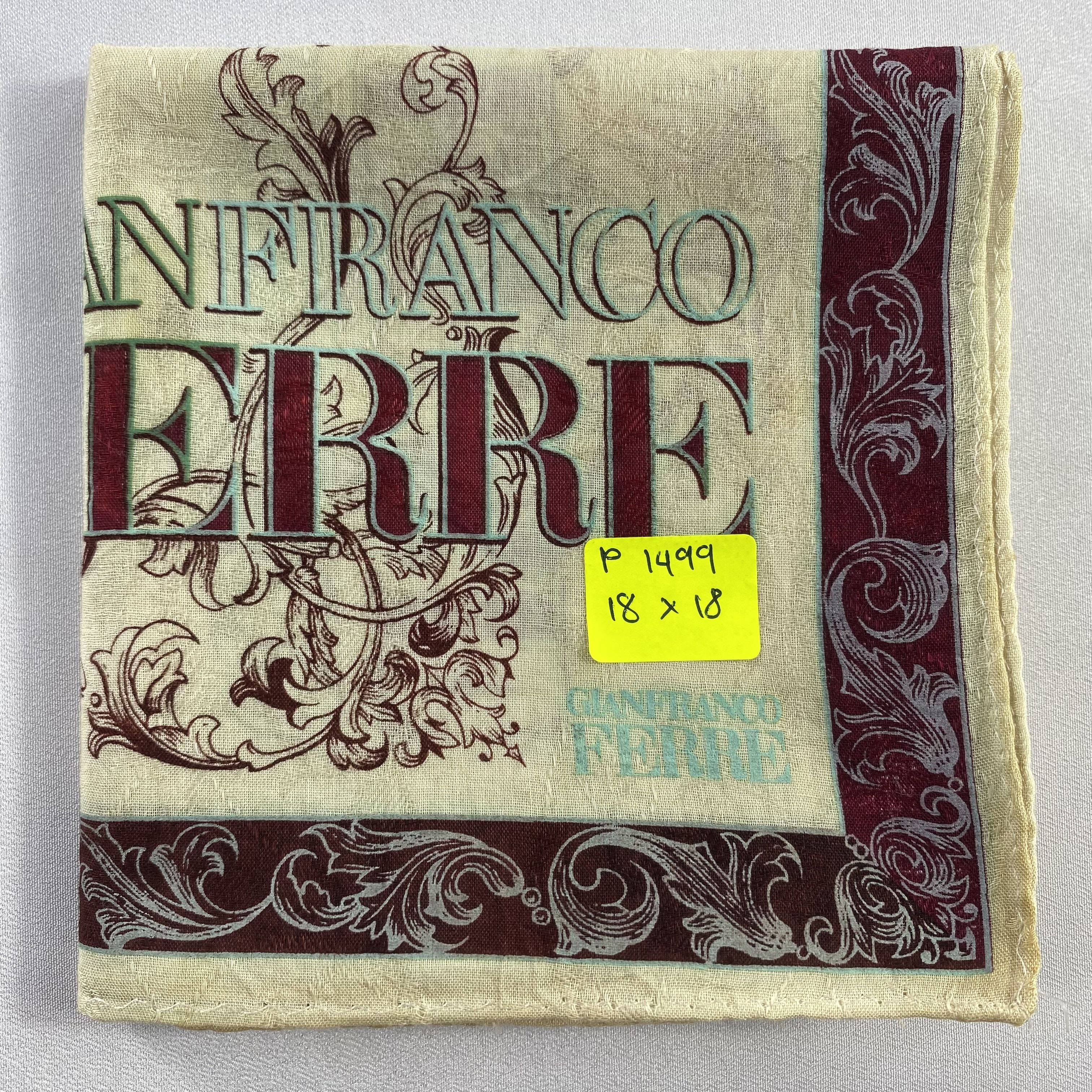 Gianfranco Ferre × Vintage Gianfranco Ferre Handkerchief / Neckerchief / Bandana-P1499 Size ONE SIZE - 9 Thumbnail