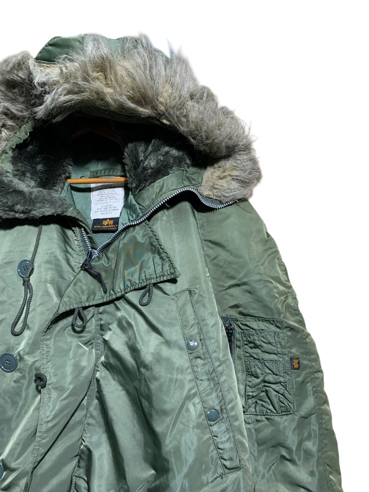 Alpha Industries 🔥VTG ALPHA INDUSTRIES N-3B FUR PARKA JACKET Size US M / EU 48-50 / 2 - 4 Thumbnail