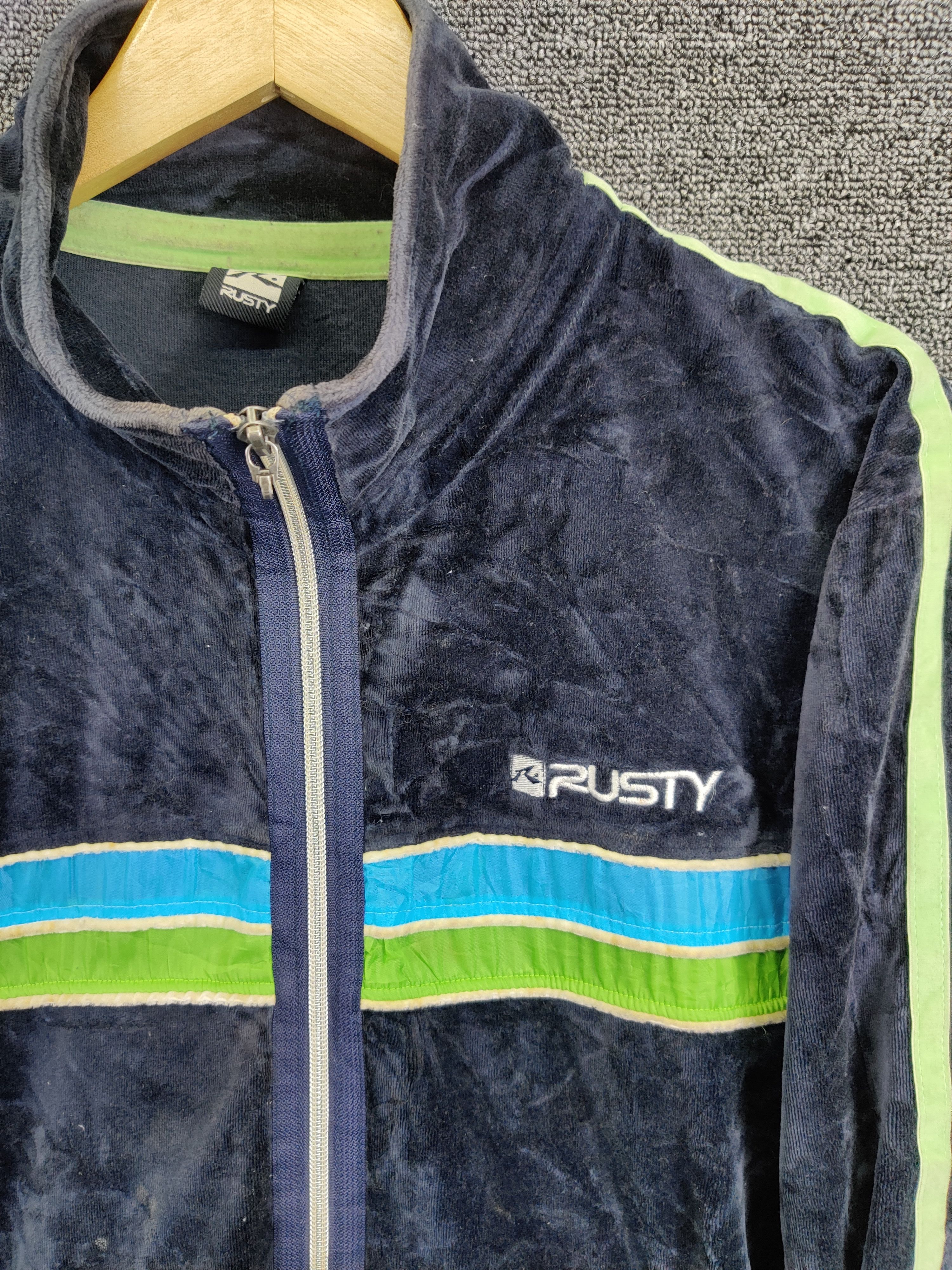 Rusty Vintage Rusty Velvet Sweater Track Jacket Size US L / EU 52-54 / 3 - 8 Thumbnail