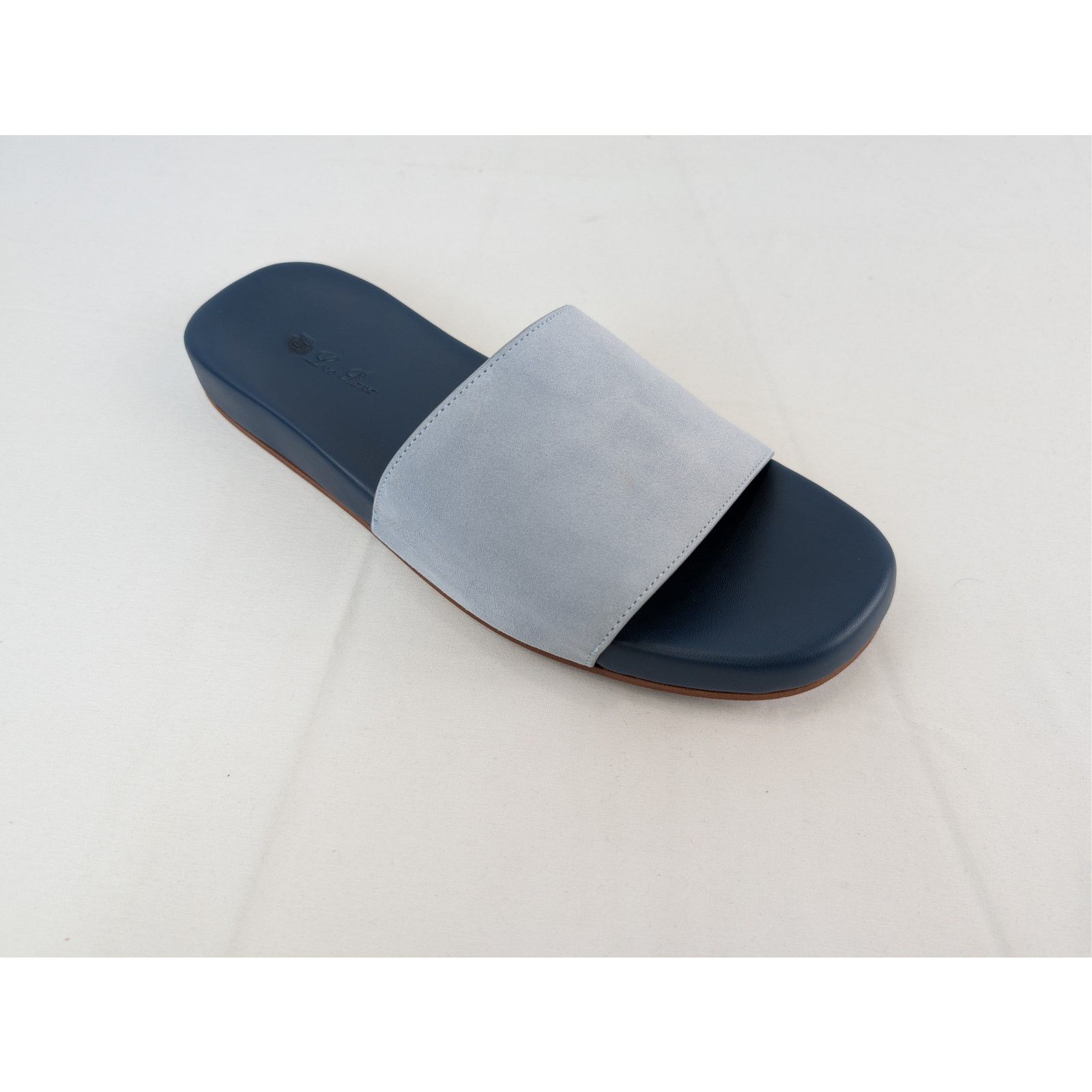 Loro Piana o1rshd1 Sea-Slide Walk Suede Slipper Sandal in Aqua Sea Size US 10 / EU 43 - 3 Thumbnail