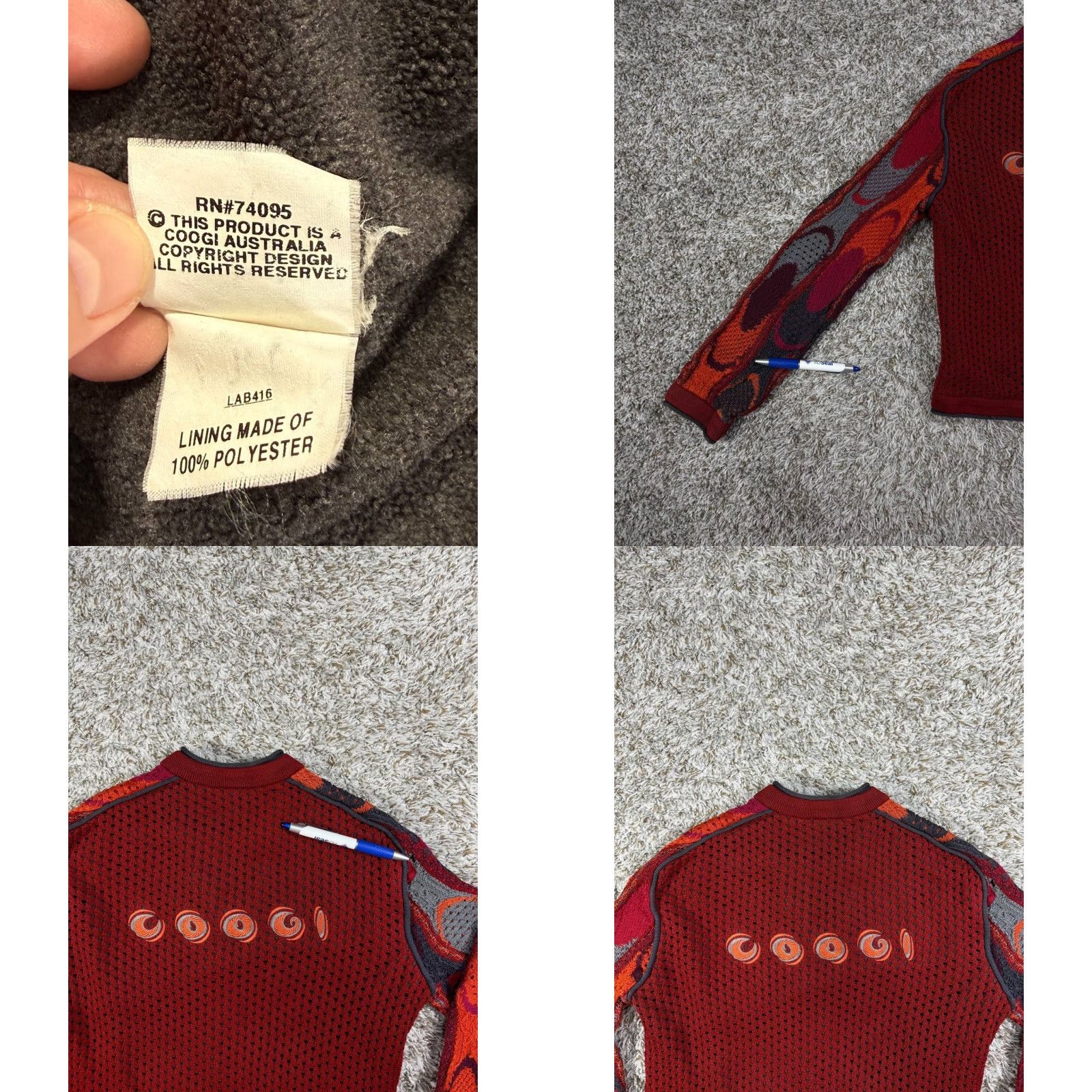 Coogi VINTAGE COOGI Sweater Full Zip Knit Women's Medium Red 3D RARE Size M / US 6-8 / IT 42-44 - 10 Thumbnail