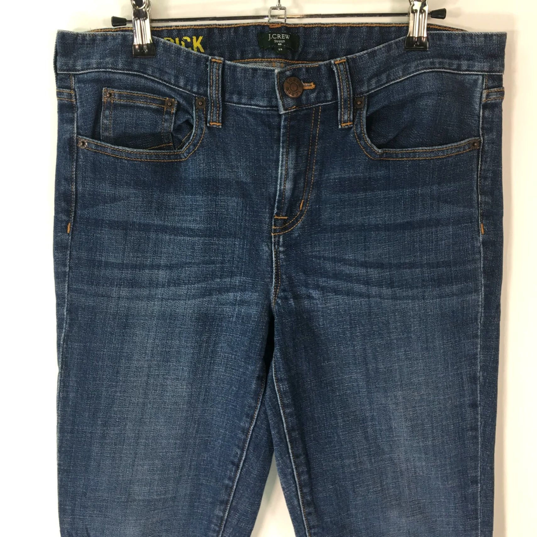 J.Crew J.Crew Toothpick Jeans Womens Straight Jeans 5-Pocket Denim Blue Size 29 31 Inseam 32 Waist 32 Belt Loops Size 29" - 2 Thumbnail
