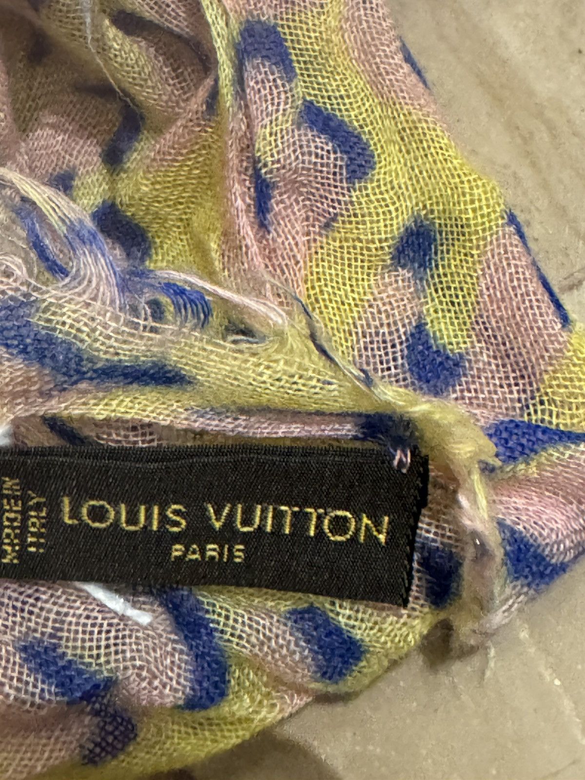 Louis Vuitton LOUIS VUITTON Pink/Orange/Yellow Stephen Sprouse Scarf Size ONE SIZE - 6 Thumbnail