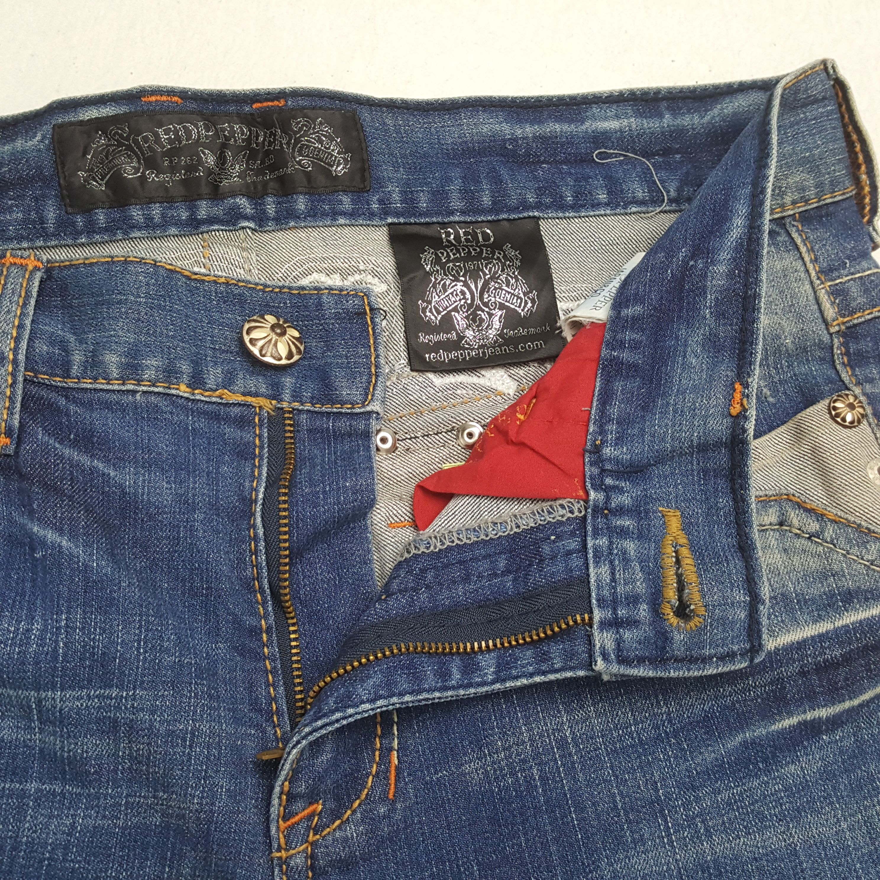 Vintage RED PEPPER Fashion Streetwear Style Jeans Size US 32 / EU 48 - 12 Thumbnail