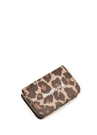 Balenciaga o1srvl11e1124 Size: OS / Cash Mini Wallet With Leopard Print Size ONE SIZE - 4 Thumbnail