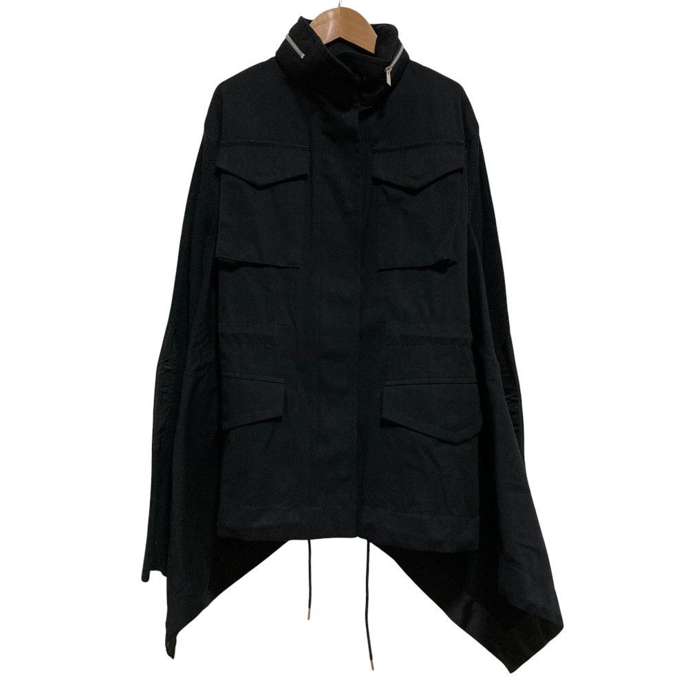 Sacai Sacai sacai Fabric Combo Jacket Knit Combo Military Jacket Textile Outerwear 20-04847 DUTY FREE for USA Size ONE SIZE - 1 Thumbnail