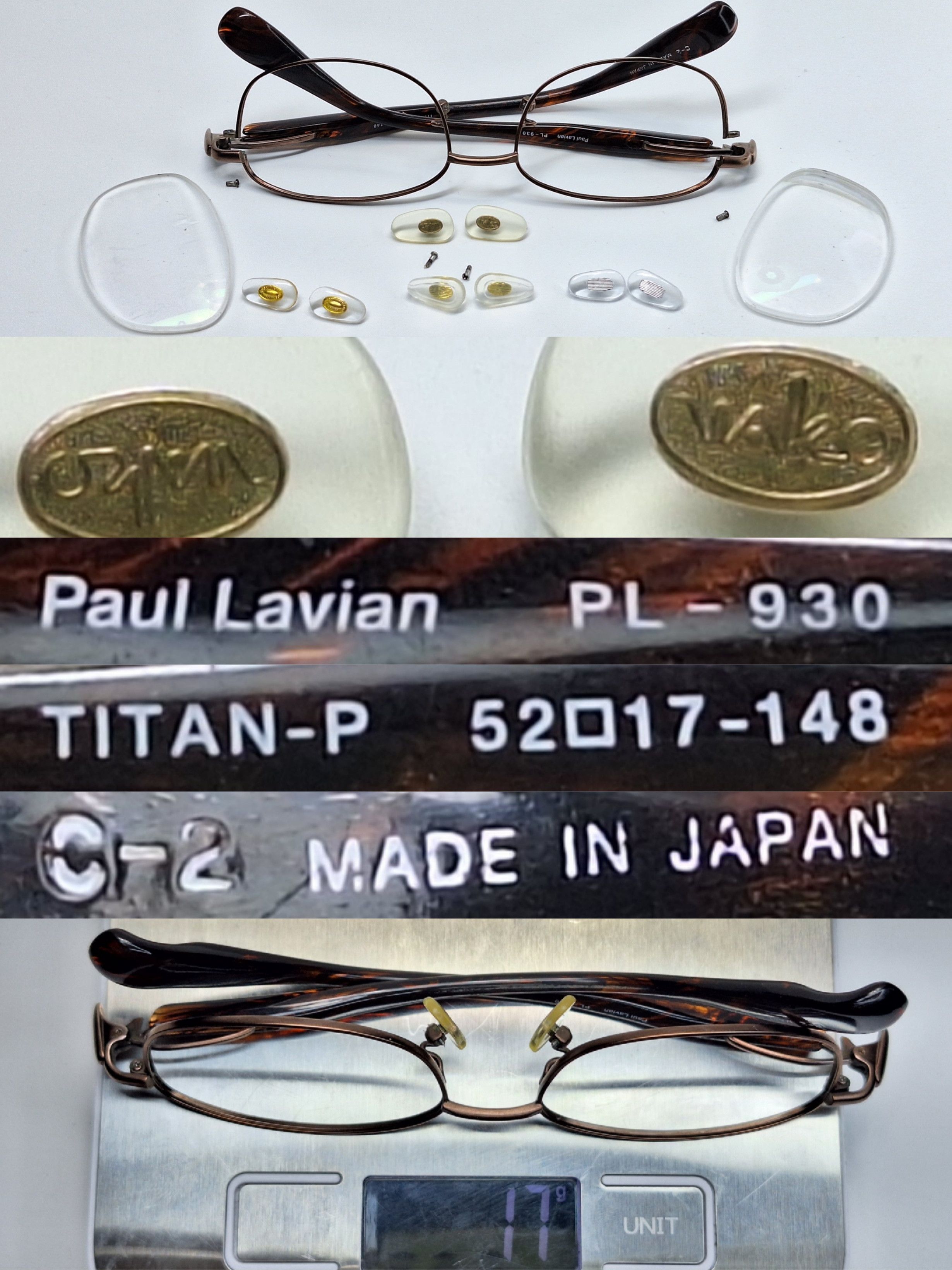 Other Paul Lavian PL-930 Titan-P Made in Japan Square Eyeglass Size ONE SIZE - 7 Thumbnail
