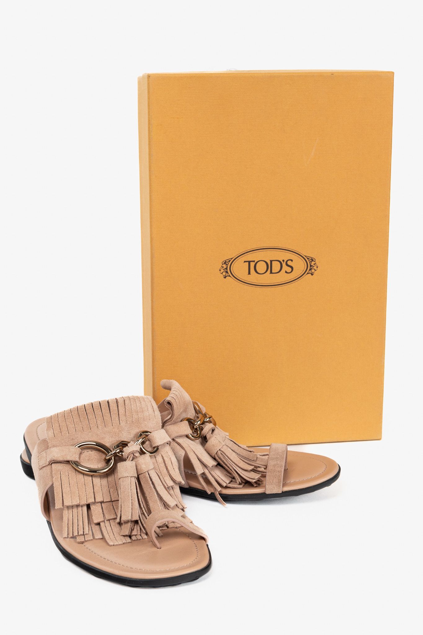Tod's Tod's Sand Gomma Fringed Tassel Flat Thong Sandals Size US 7.5 / IT 37.5 - 10 Thumbnail