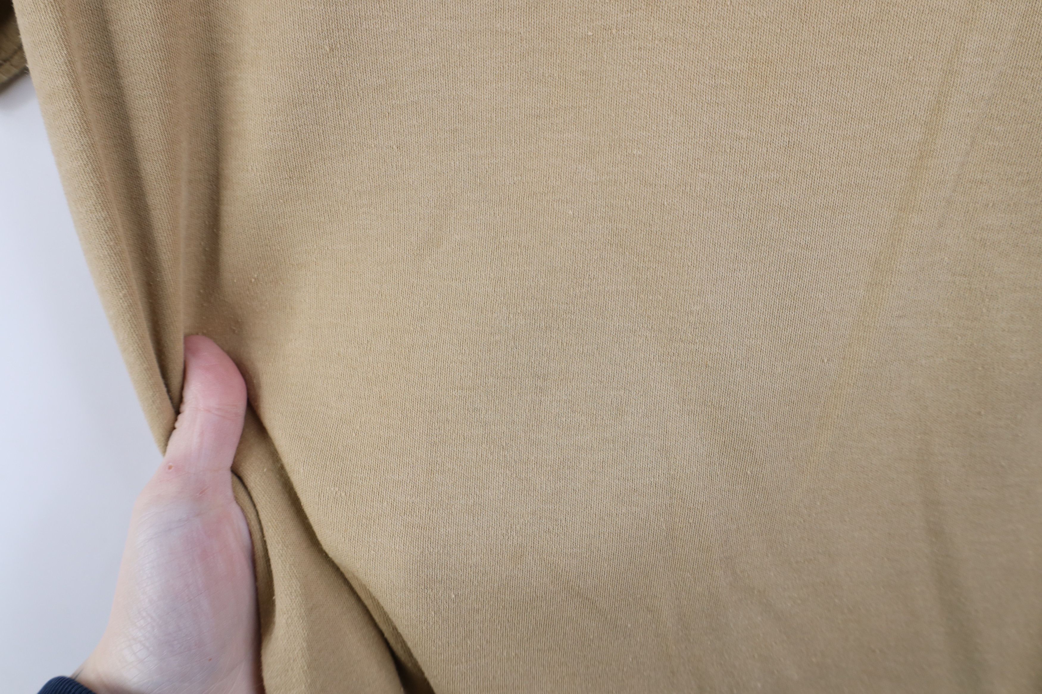Vintage Vintage 70s Streetwear Knit Collared Polo Shirt Beige Size L / US 10 / IT 46 - 9 Thumbnail
