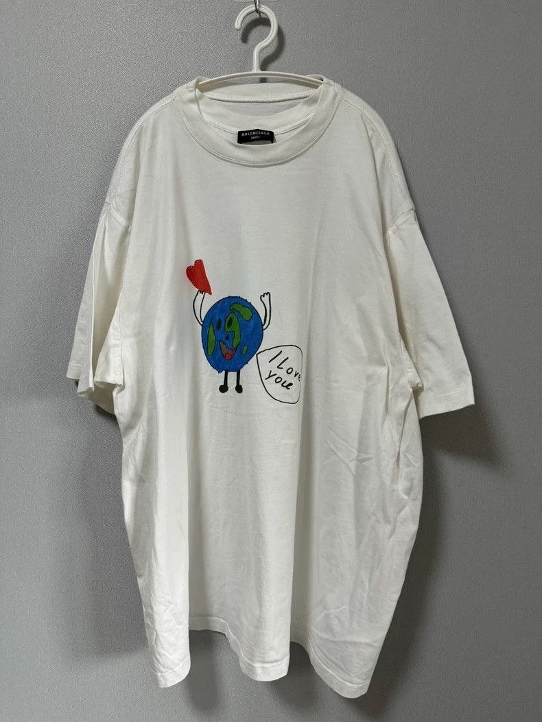 Balenciaga Balenciaga White I Love U Letter Love Short