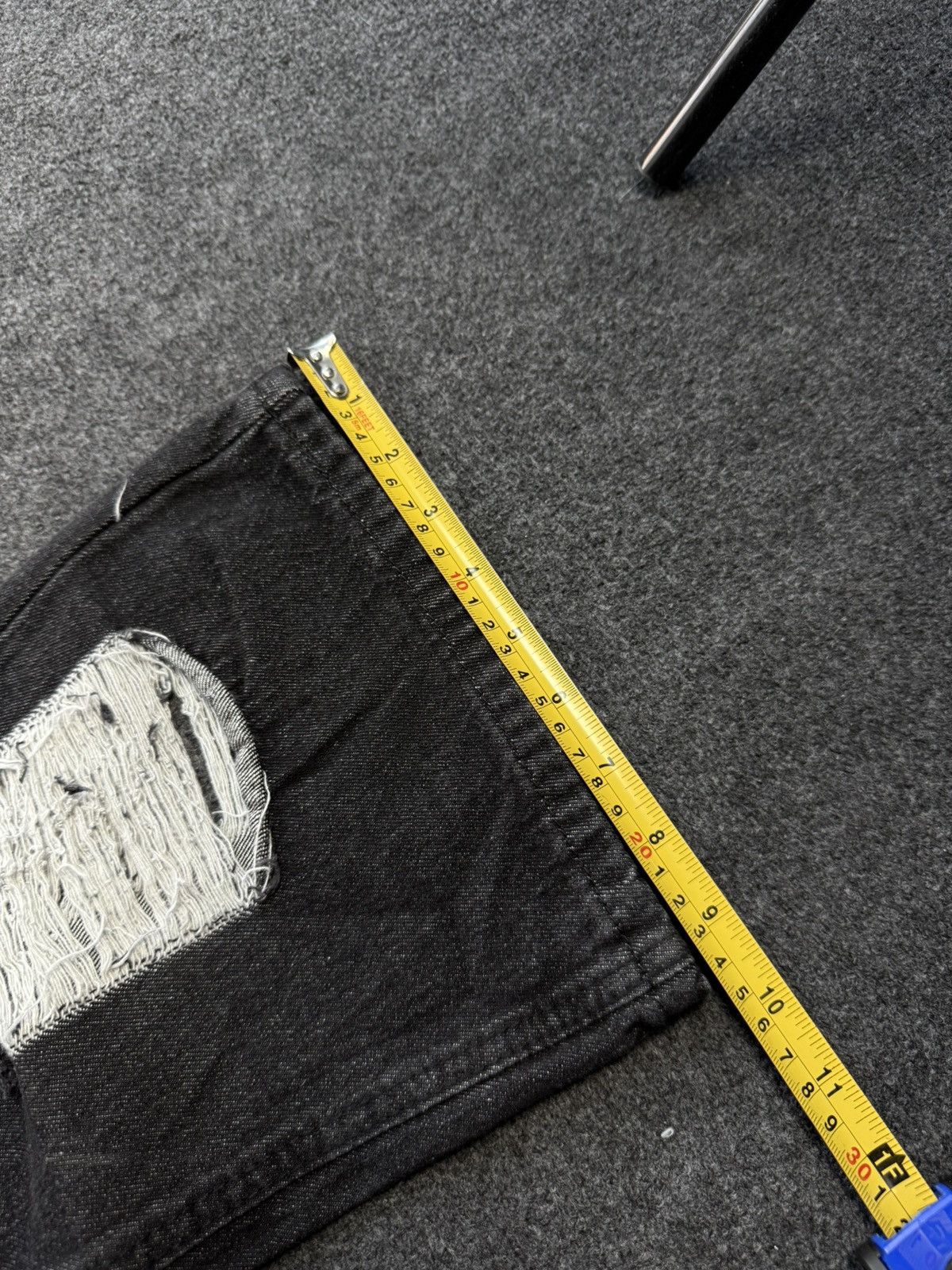 If Six Was Nine Japanese 00s LGB Black Distressed Bootcut Flared Denim Jeans Size 28" / US 6 / IT 42 - 20 Thumbnail