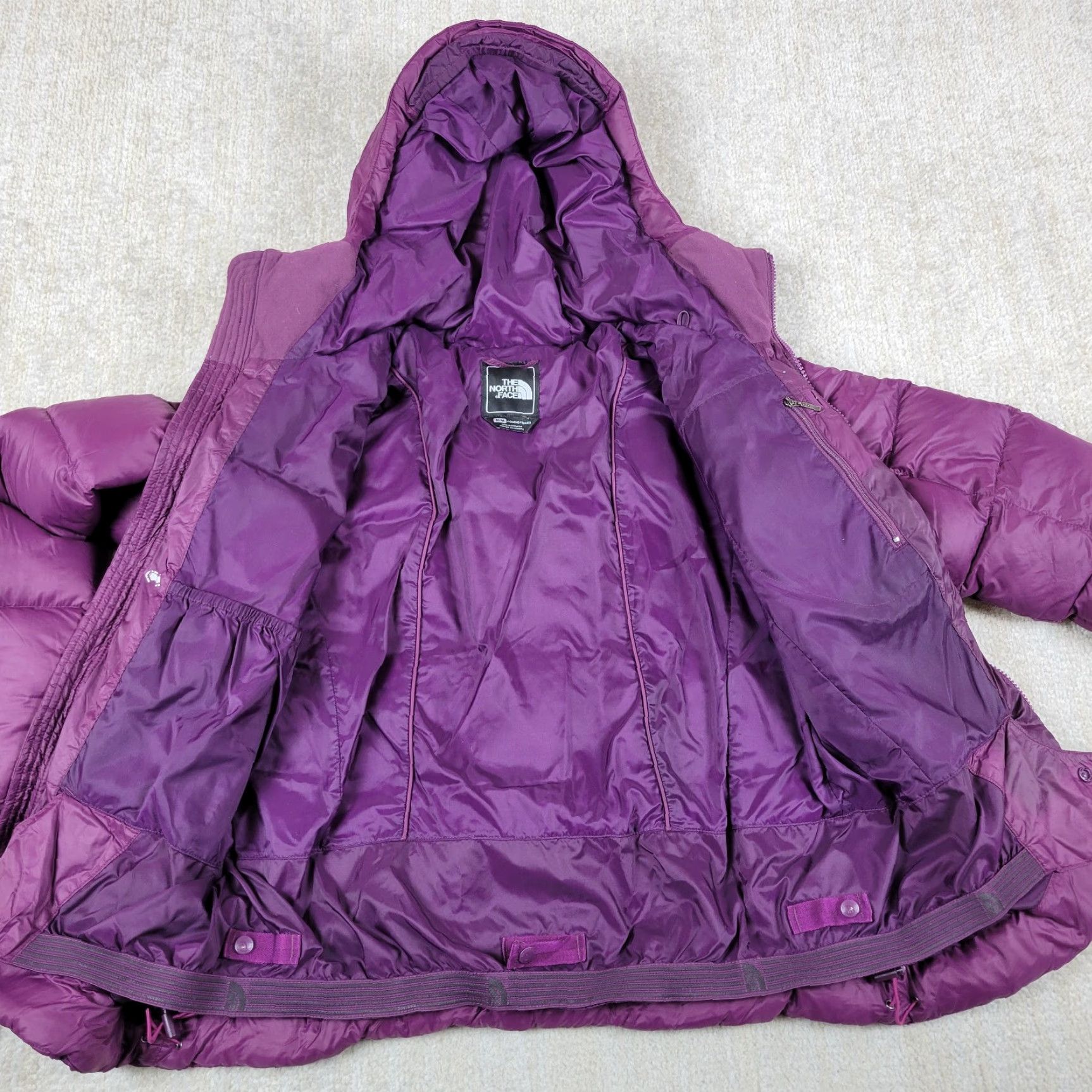 The North Face The North Face Down Puffer Jacket Women M Purple Full Zip Hooded Quilted Snow Jacket Size M / US 6-8 / IT 42-44 - 3 Thumbnail