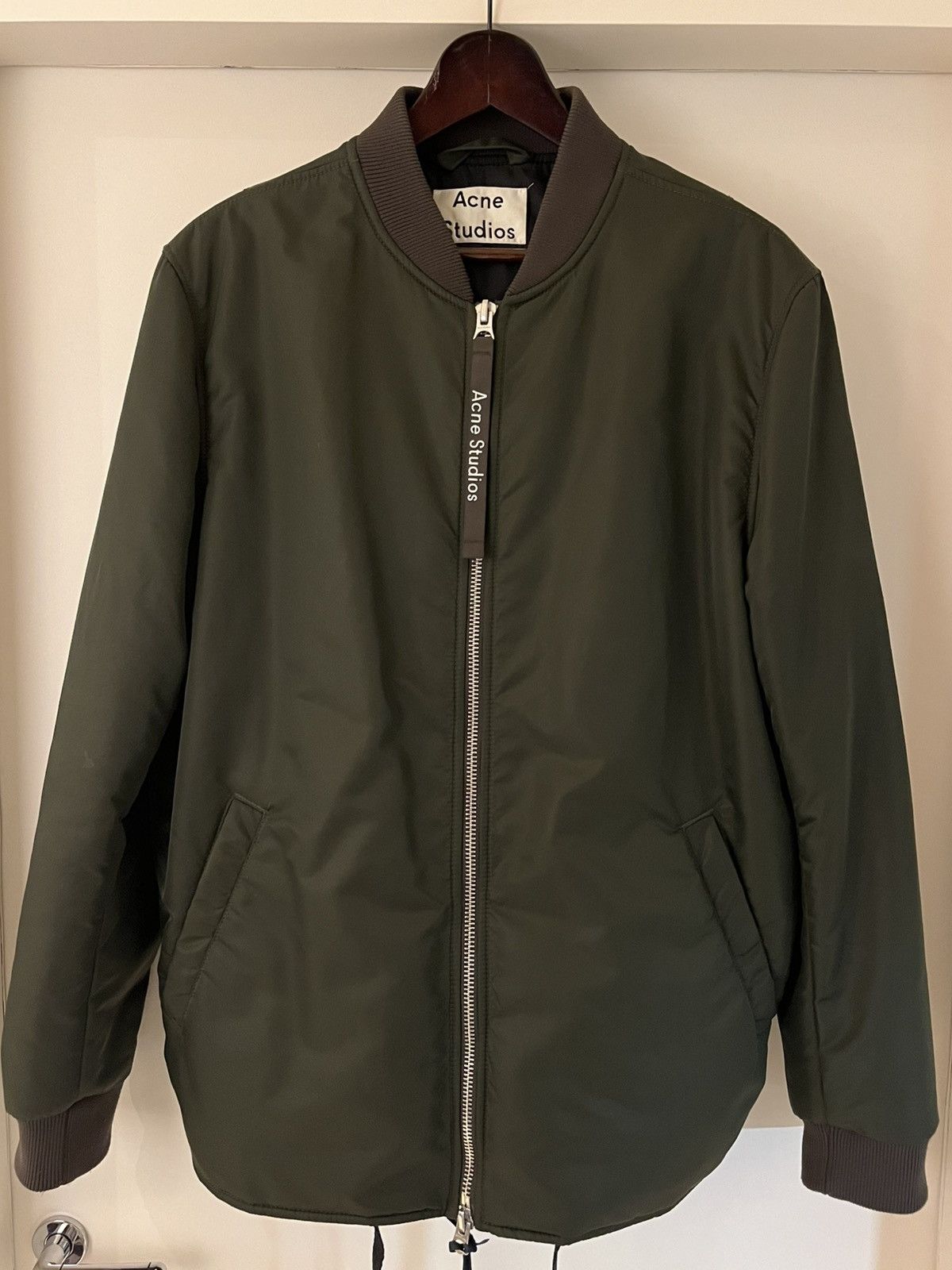Acne Studios Acne Studios Mylon PSS17 Bomber jacket green | Grailed
