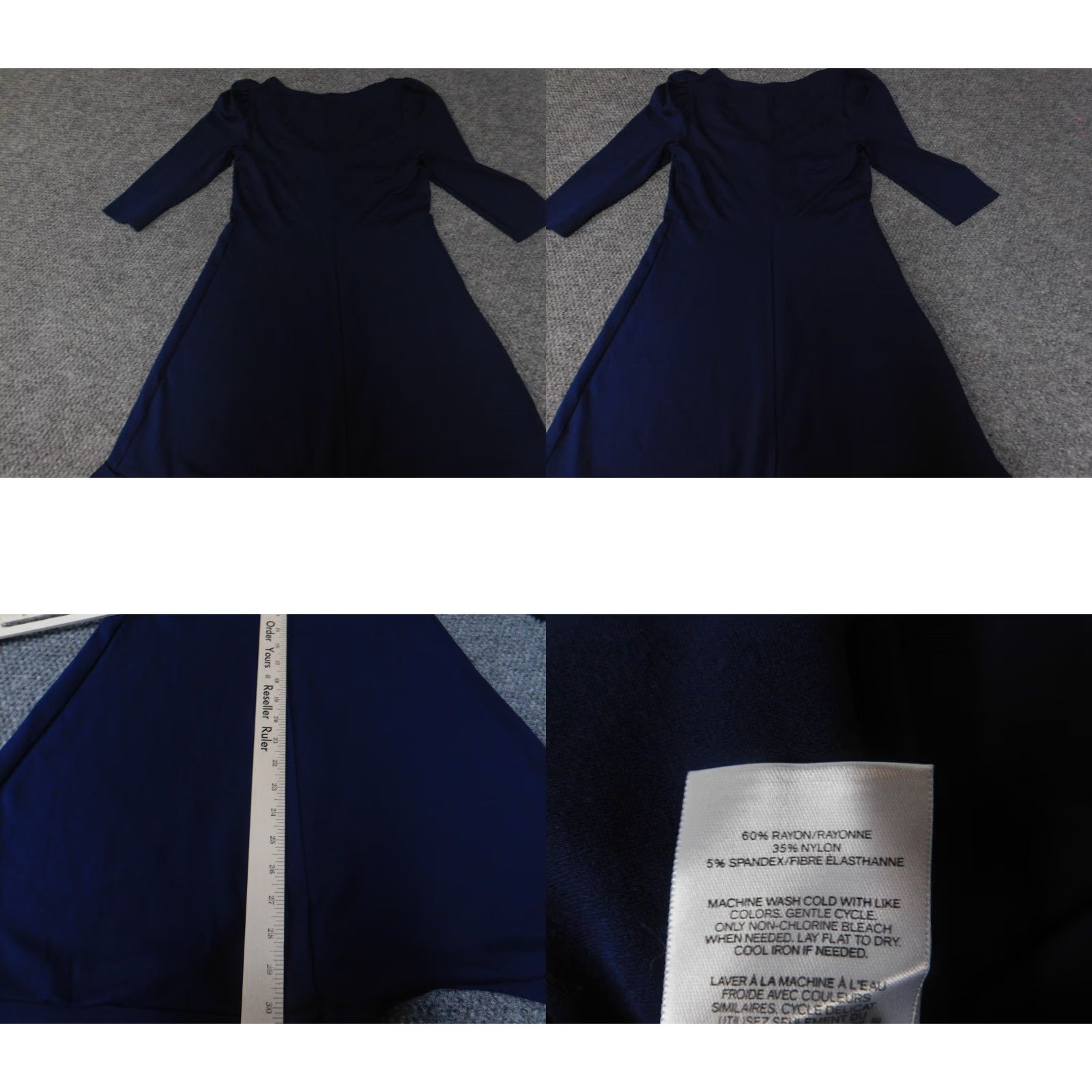 Express Express Dress Women Long A-Line Blue Medium M Rayon Stretch Casual Classic Dolman Sleeve Crew Neck Pullover Solid Size M / US 6-8 / IT 42-44 - 8 Thumbnail