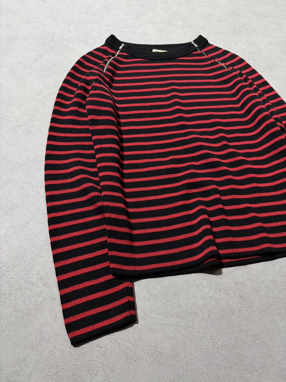 Saint Laurent Paris Saint Laurent 15FW Double Zip Stripe Knit Size US M / EU 48-50 / 2 - 9 Thumbnail