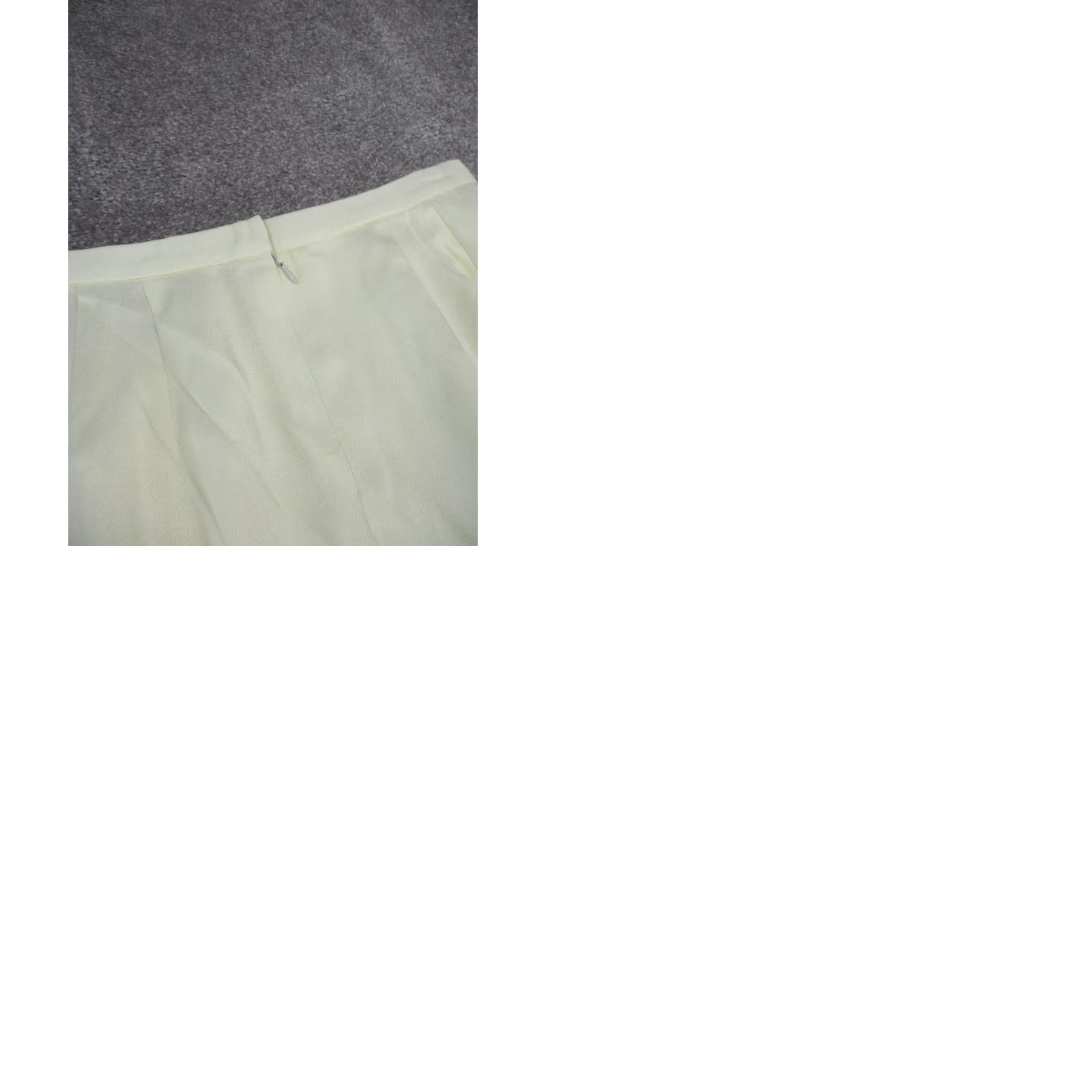 Vintage Huey Waltzer Skirt Womens 10 Ivory Pencil Zip Knee Length Size 32" / US 10 / IT 46 - 9 Thumbnail