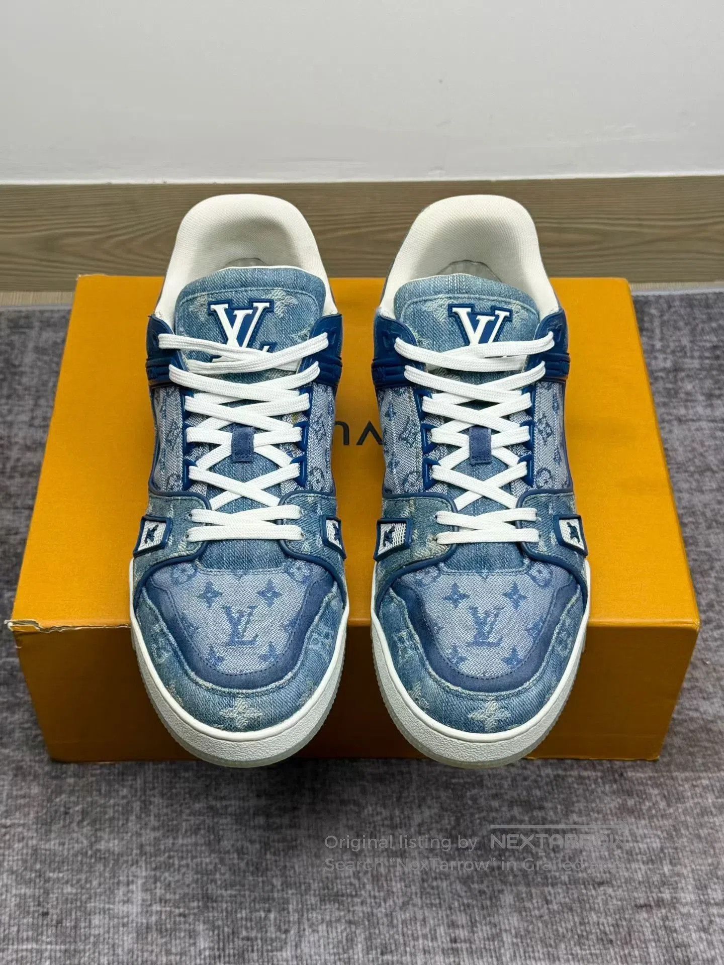 Louis Vuitton Louis Vuitton LV Trainer Blue Sneakers. Size US 8 / EU 41 - 4 Thumbnail