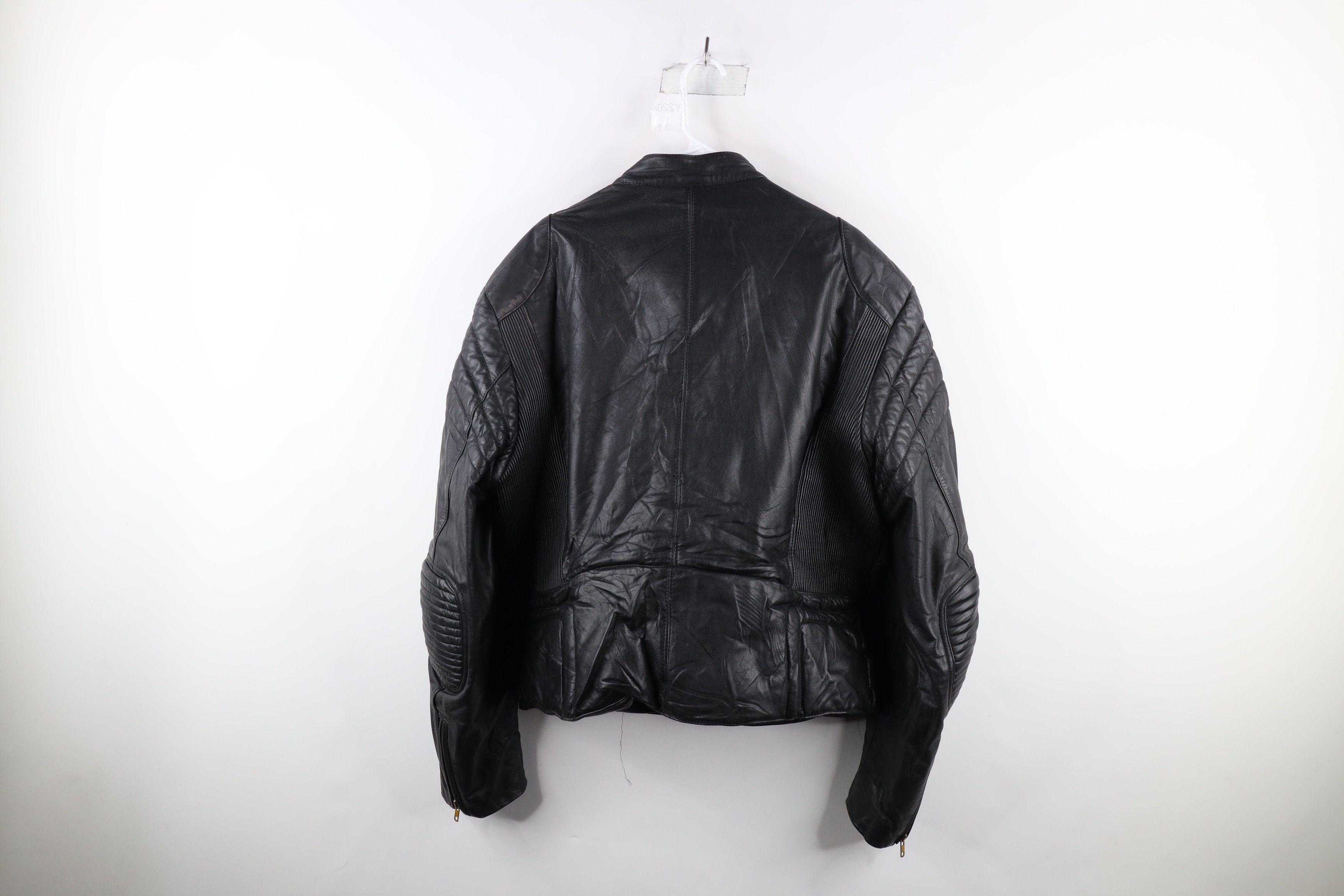 Vintage Vintage 70s Heavyweight Padded Leather Motorcycle Jacket Size US XL / EU 56 / 4 - 19 Thumbnail