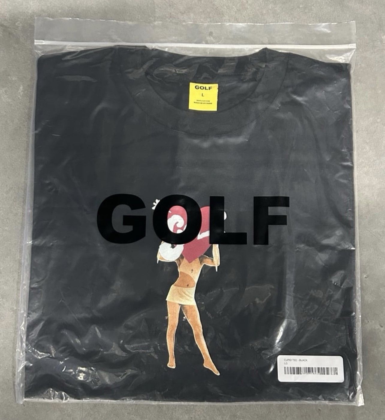 Golf Wang CUPID TEE (SIZE L) (BLACK) - GOLF WANG Size US L / EU 52-54 / 3 - 1 Preview