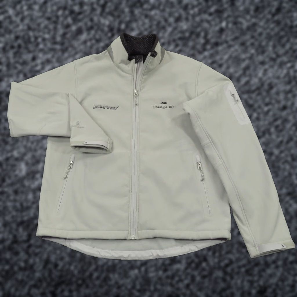 Henri Lloyd Henri Lloyd Jacket Mens Medium Grey Soft Shell Full Zip Fleece Lined Dock Shore Size US M / EU 48-50 / 2 - 1 Thumbnail