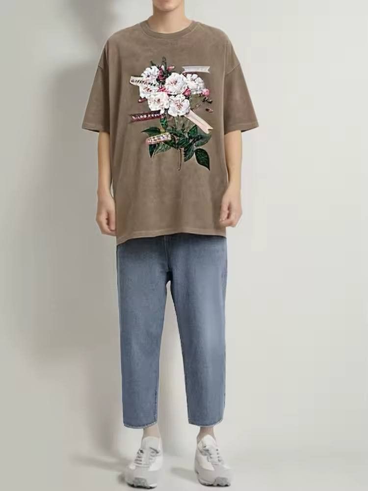 Japanese Brand × Vintage vintage floral t-shirt Size US L / EU 52-54 / 3 - 3 Thumbnail
