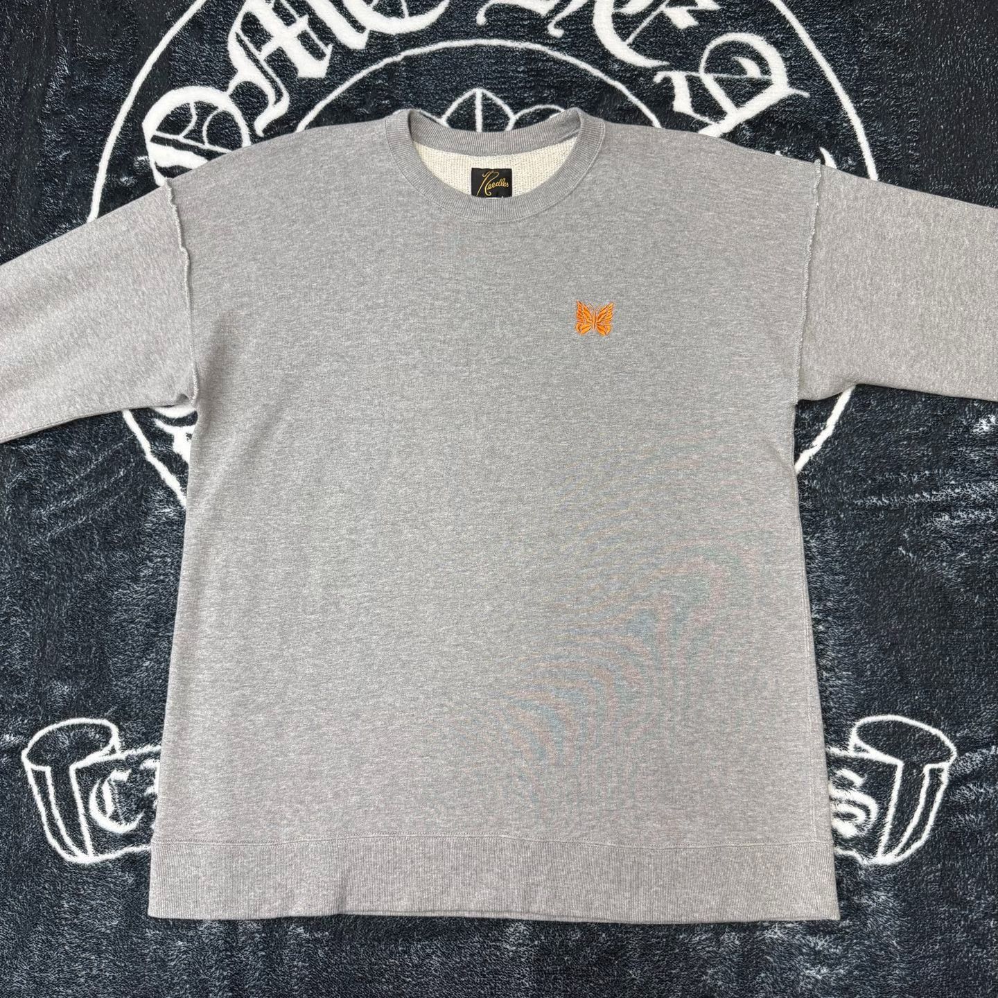 Needles Needles Embroidered Gray Hoodie m Men Size US M / EU 48-50 / 2 - 1 Thumbnail