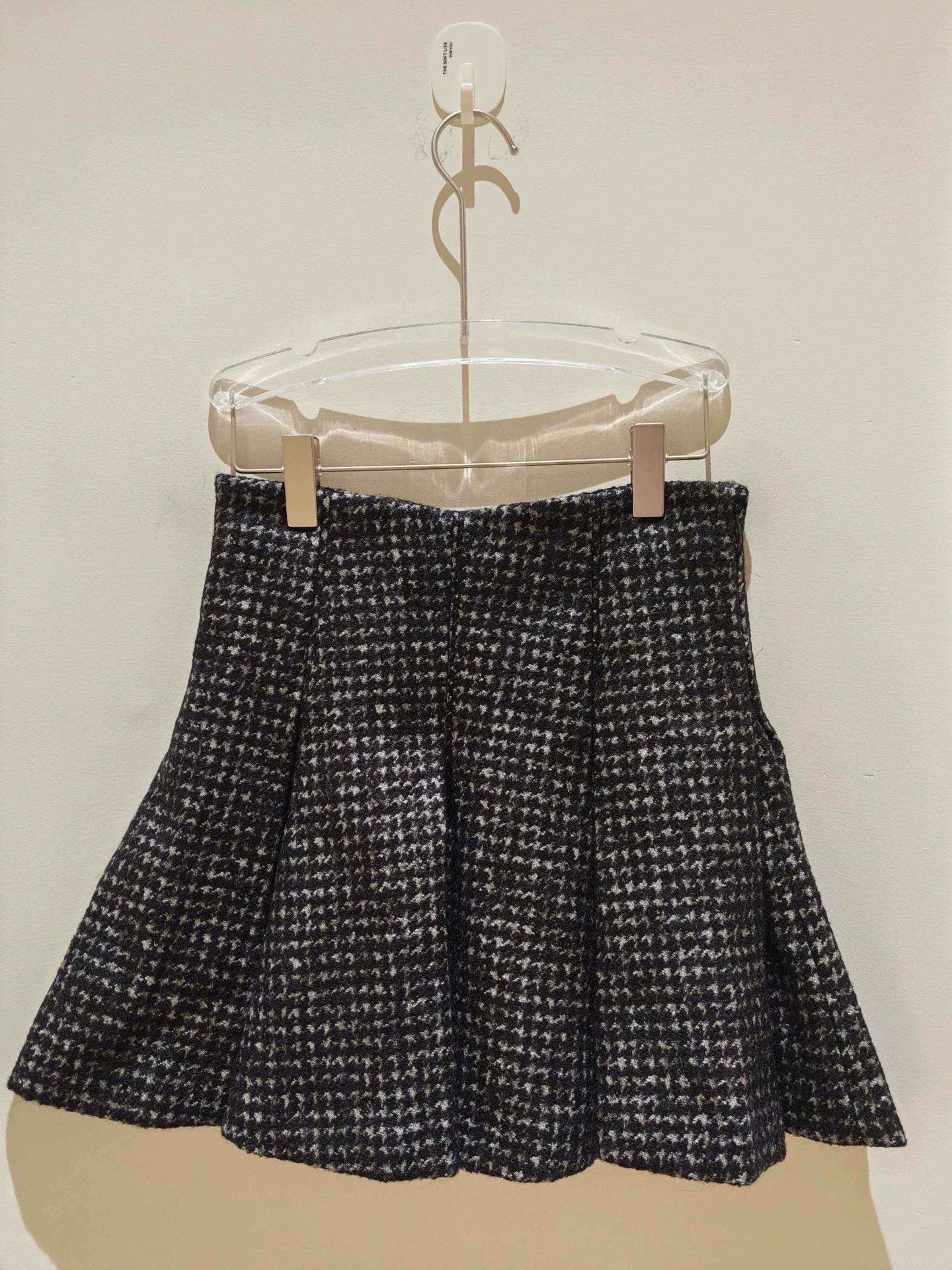 Dior Christian Dior Houndstooth Wool Blend Skirt Size 28" / US 6 / IT 42 - 1 Thumbnail
